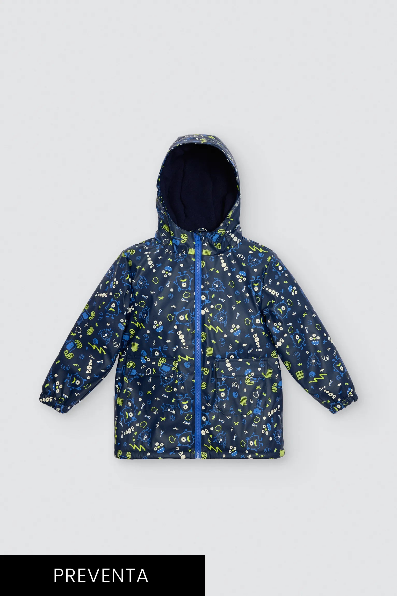 PRÉCOMMANDE Imperméable garçon imprimé monstres doublure polaire