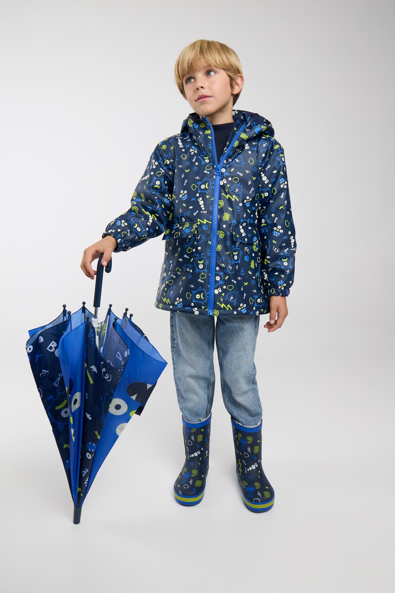 PRÉCOMMANDE Parapluie garçon imprimé monstres