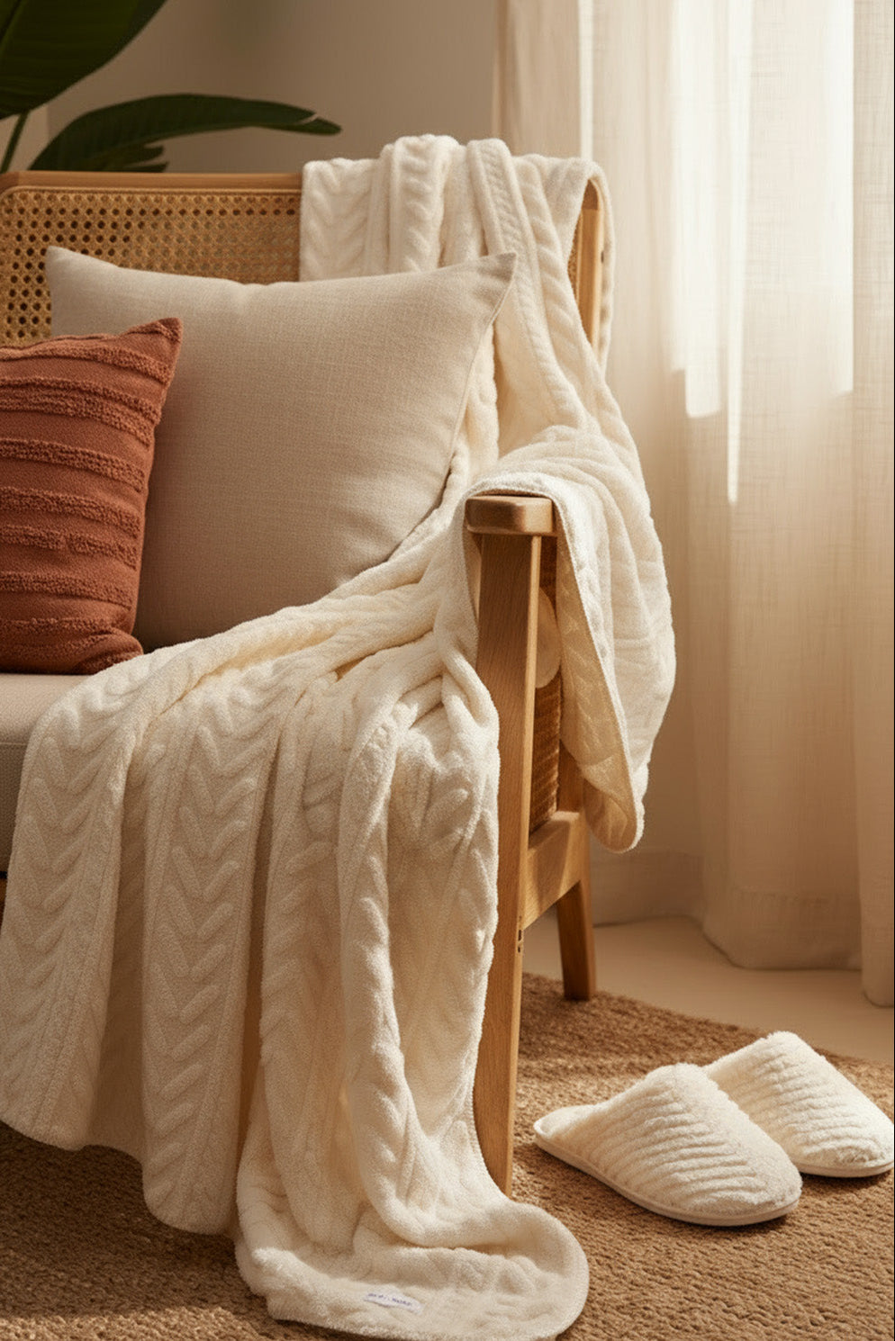 Pack hiver couverture et chaussons