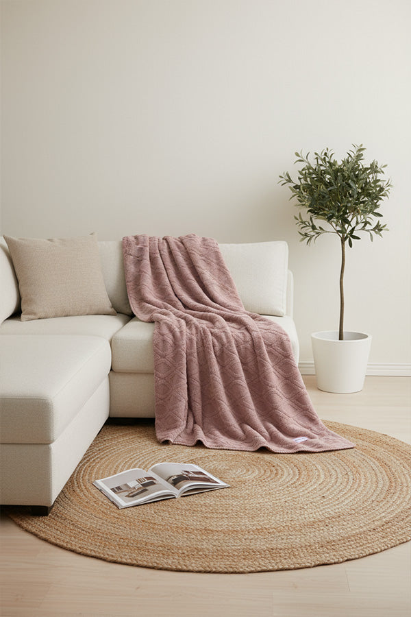 Couverture en fourrure texturée