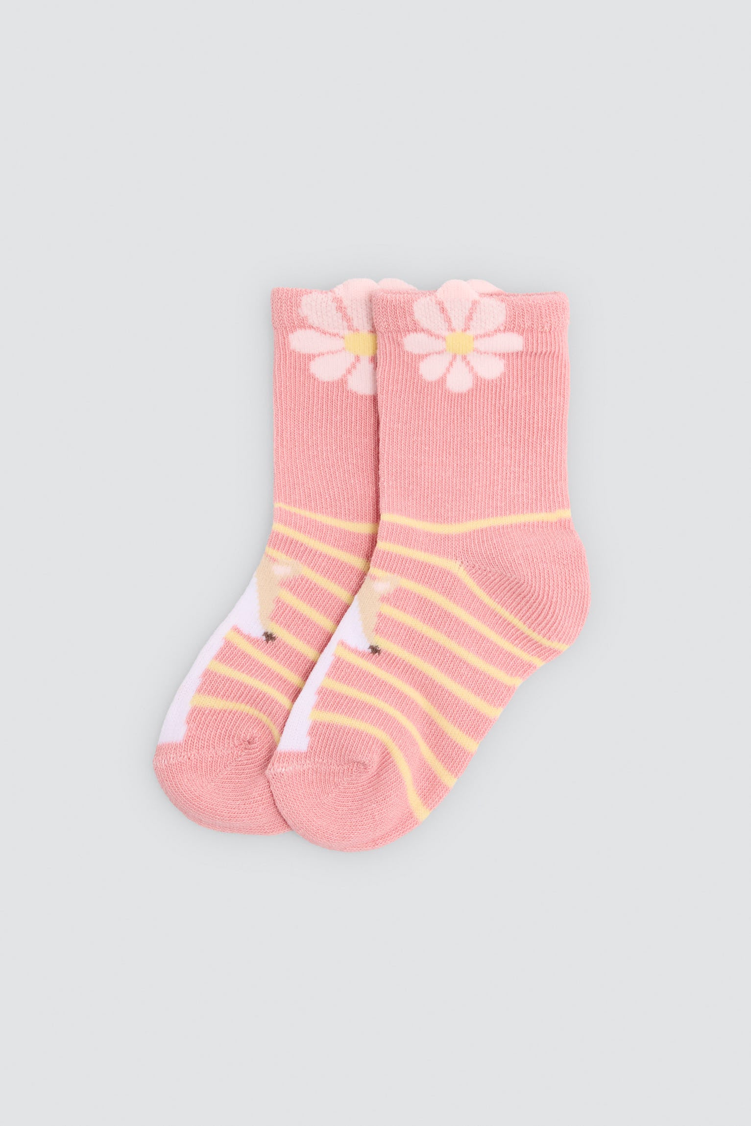 Lot de 4 chaussettes bébé imprimé fleurs et renards