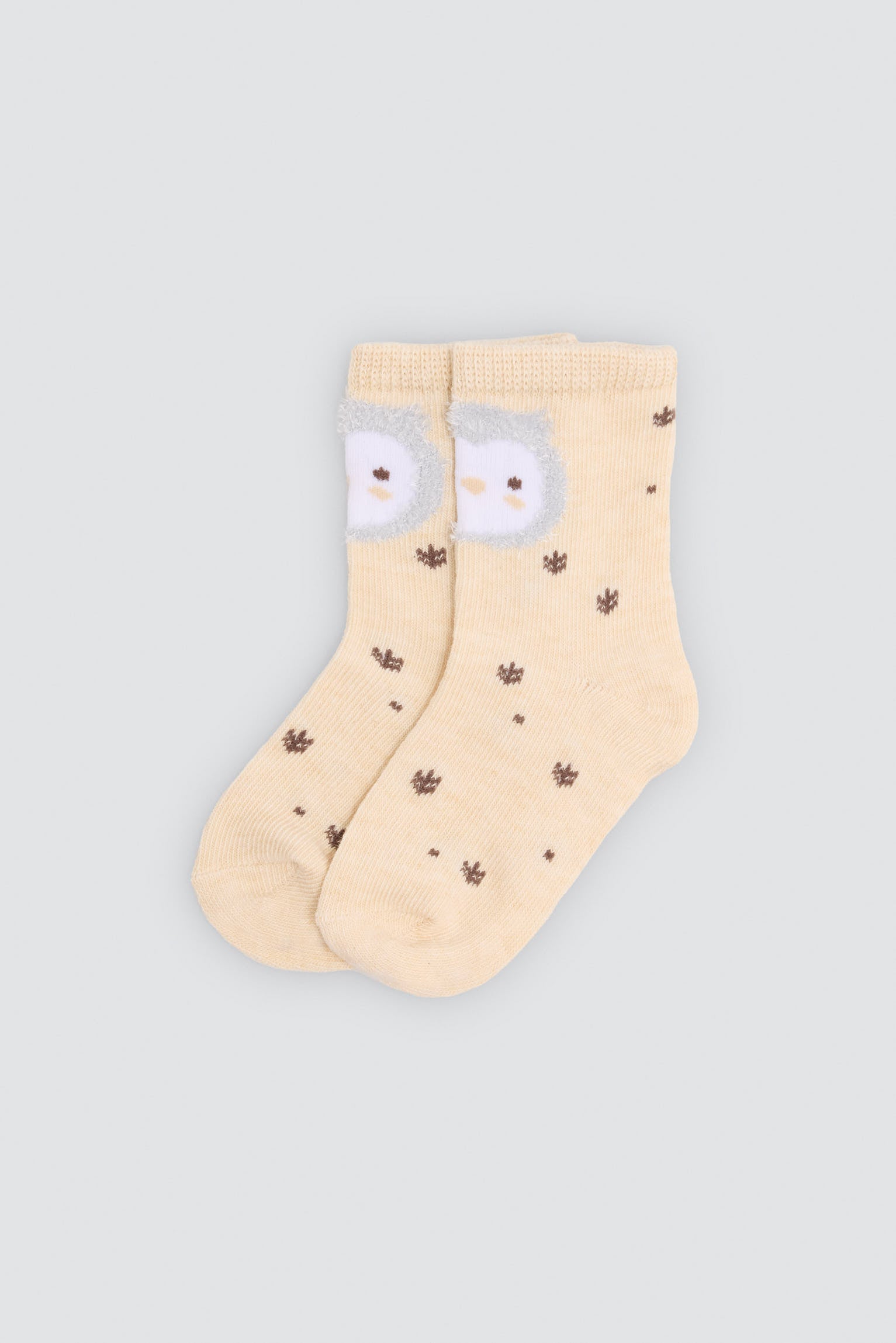 Lot de 4 chaussettes bébé imprimé hiboux et arbres