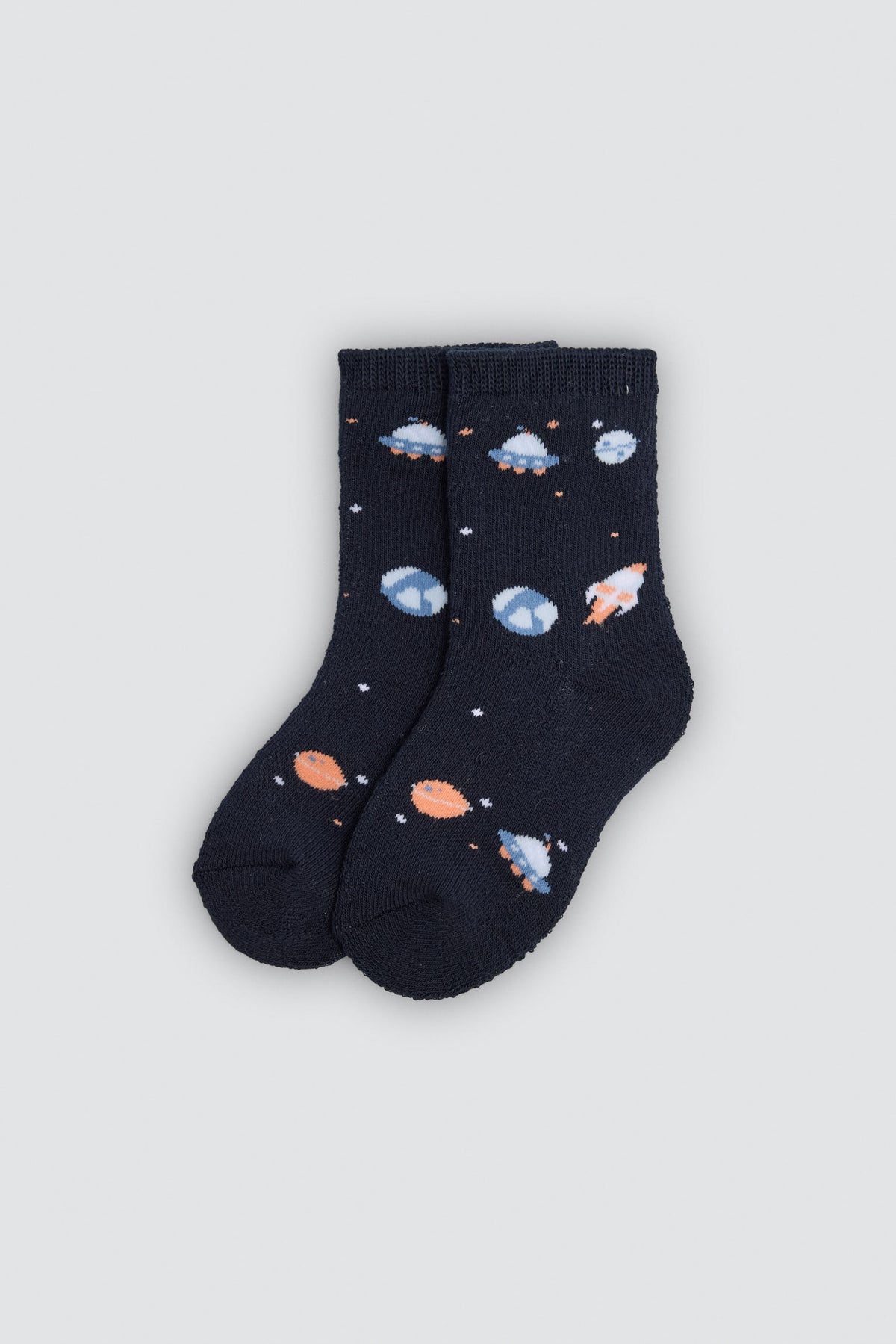 Lot de 4 chaussettes thermiques bébé imprimé espace et fusées