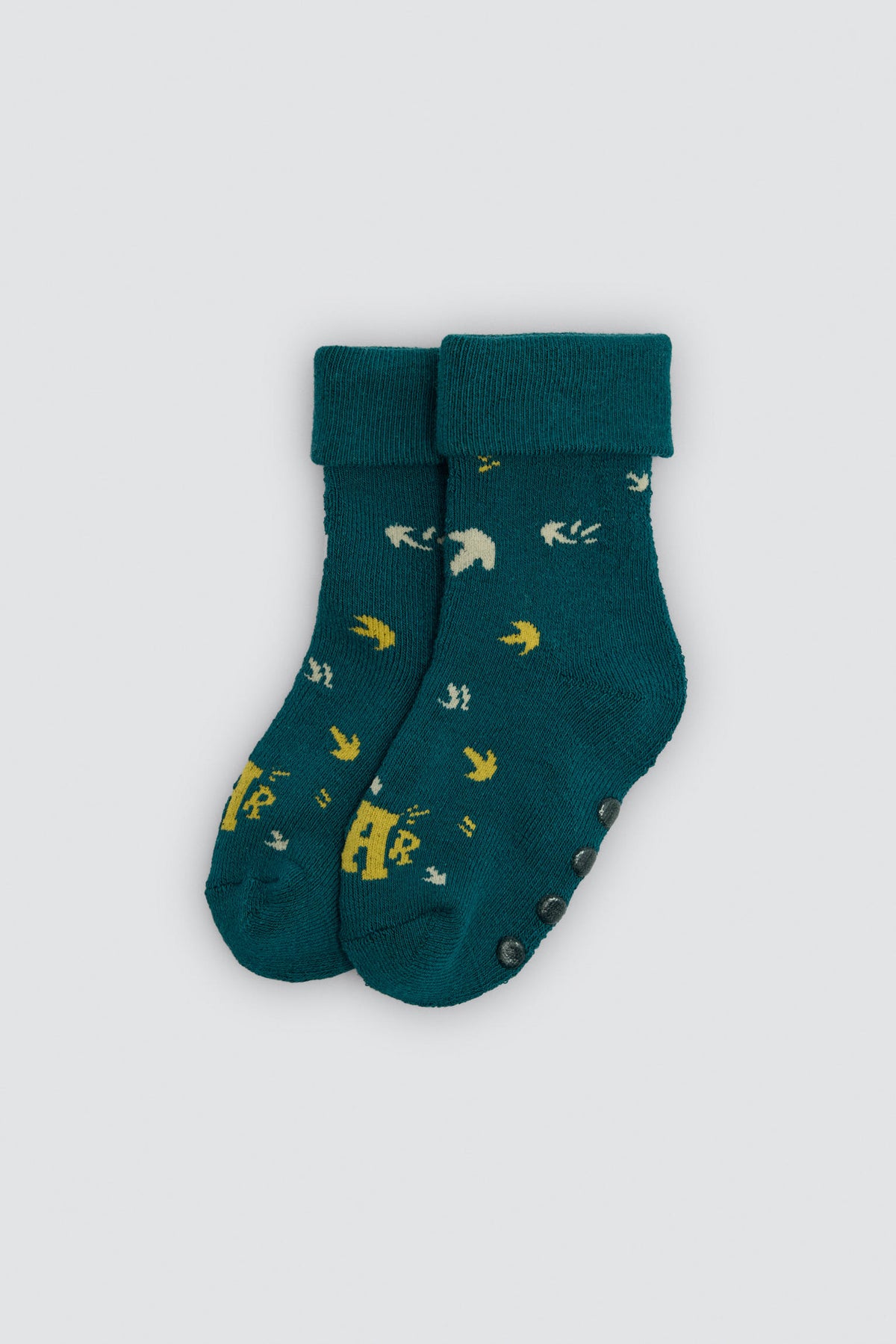 Lot de 4 chaussettes thermiques antidérapantes bébé imprimé tracteurs et flèches