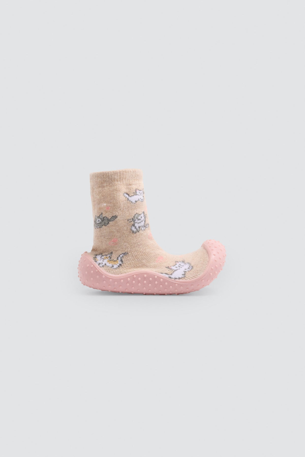 Chaussettes-chaussons bébé fille imprimé chatons