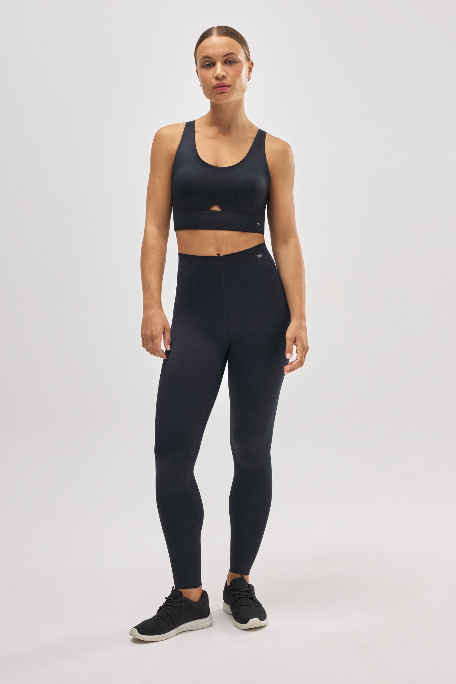Legging de sport long et compressif noir à ventre plat