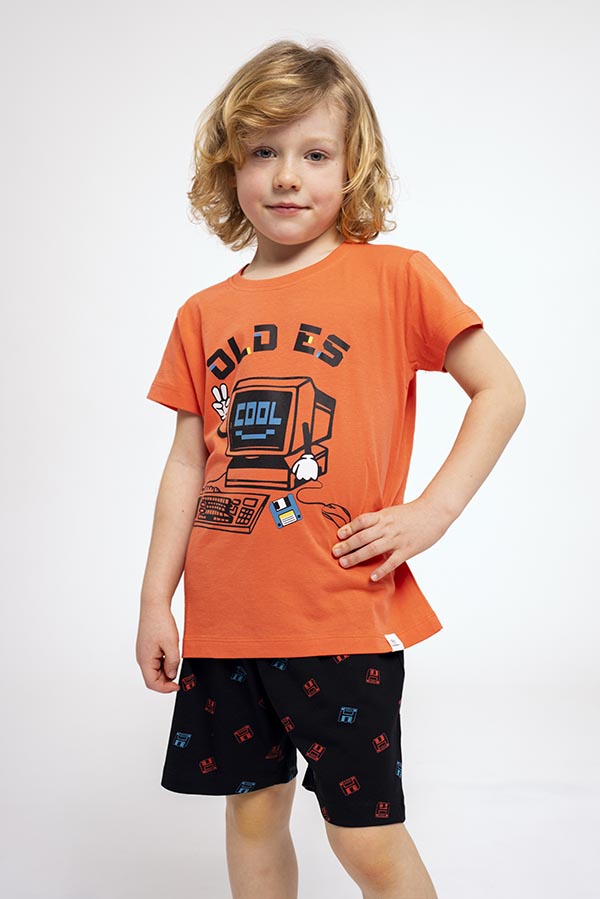 Pyjama court enfant en coton Old is Cool | MUYDEMI