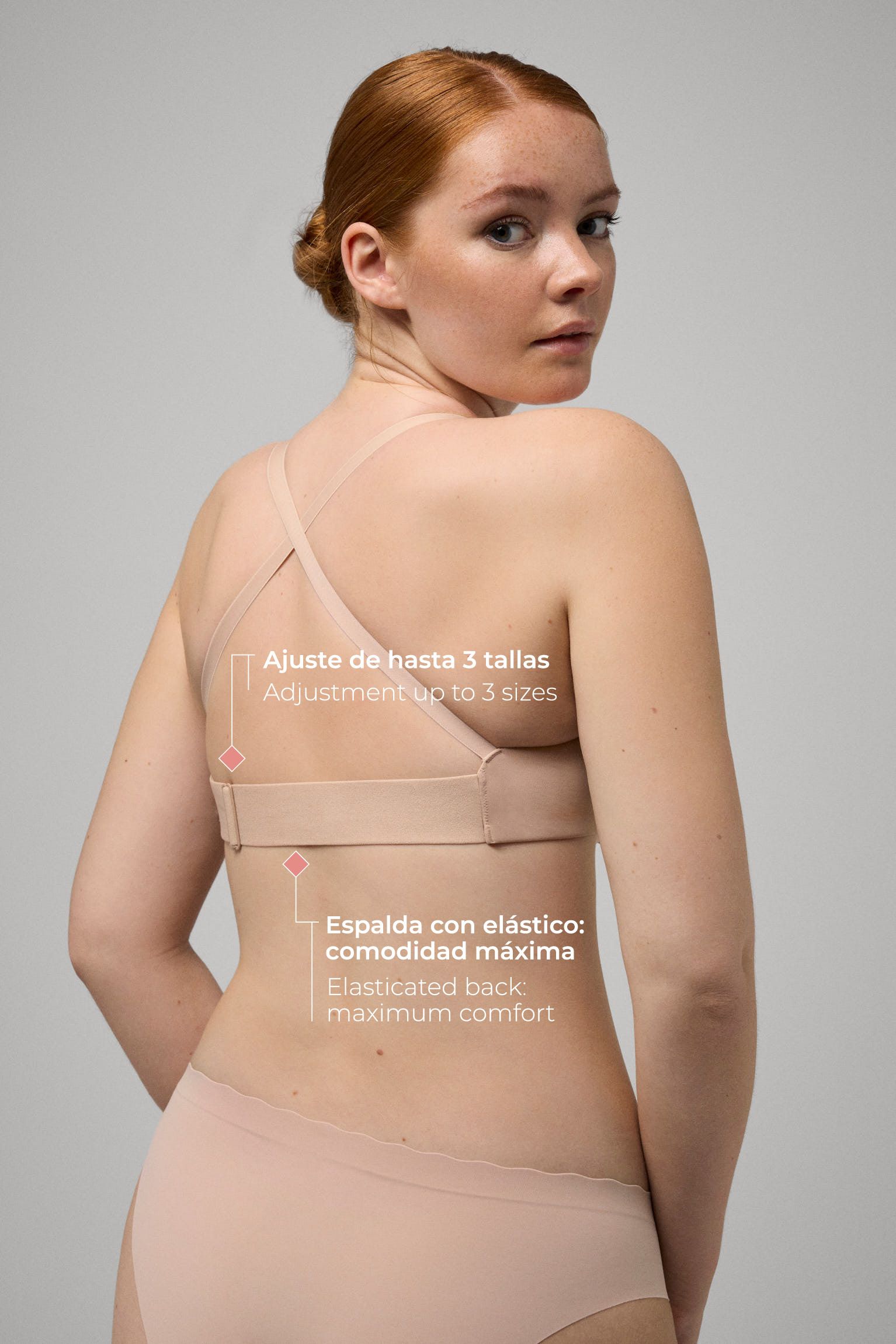 Soutien-gorge couleur chair taille ajustable
