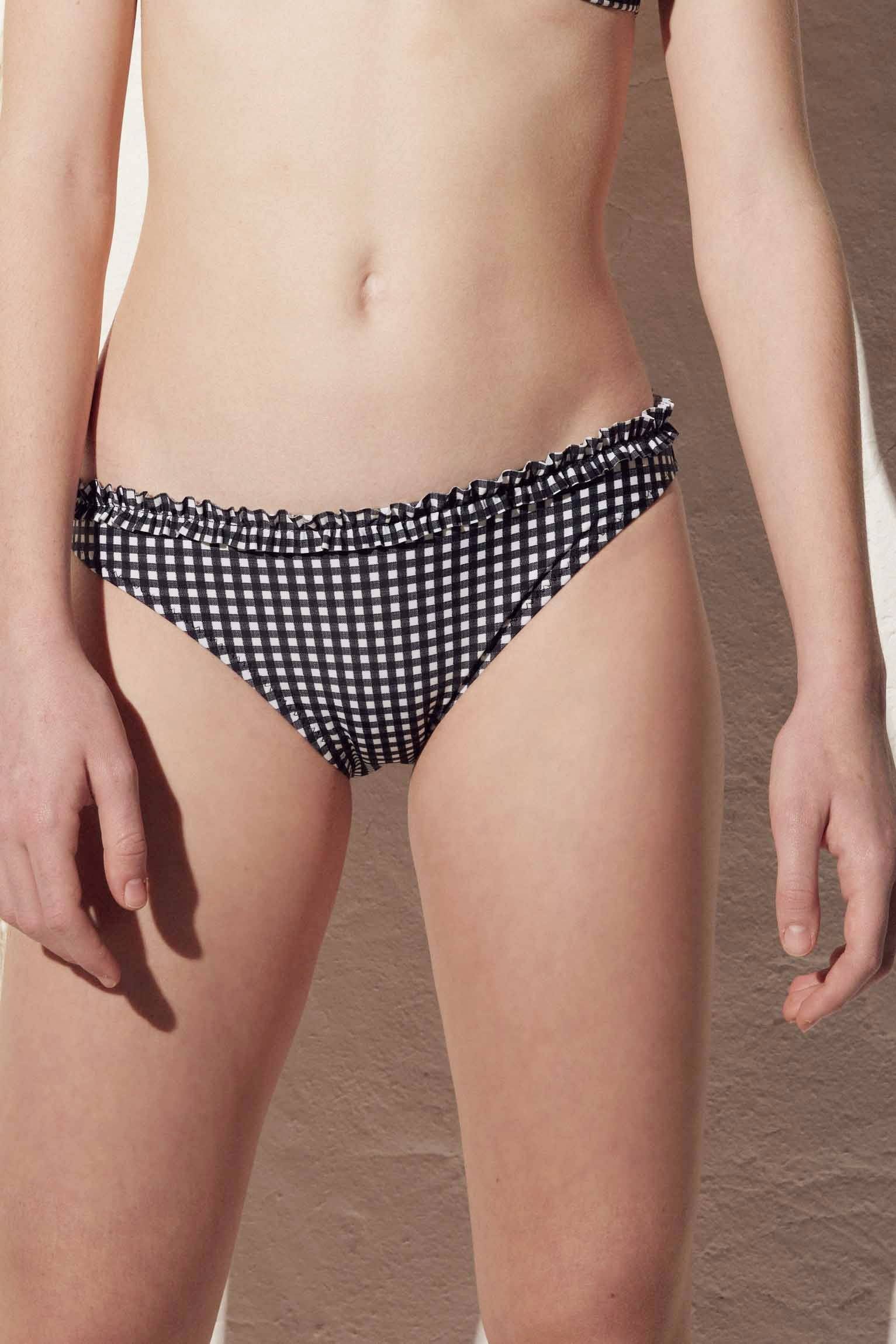 Braga bikini juvenil estampado vichy detalle - Ysabel Mora