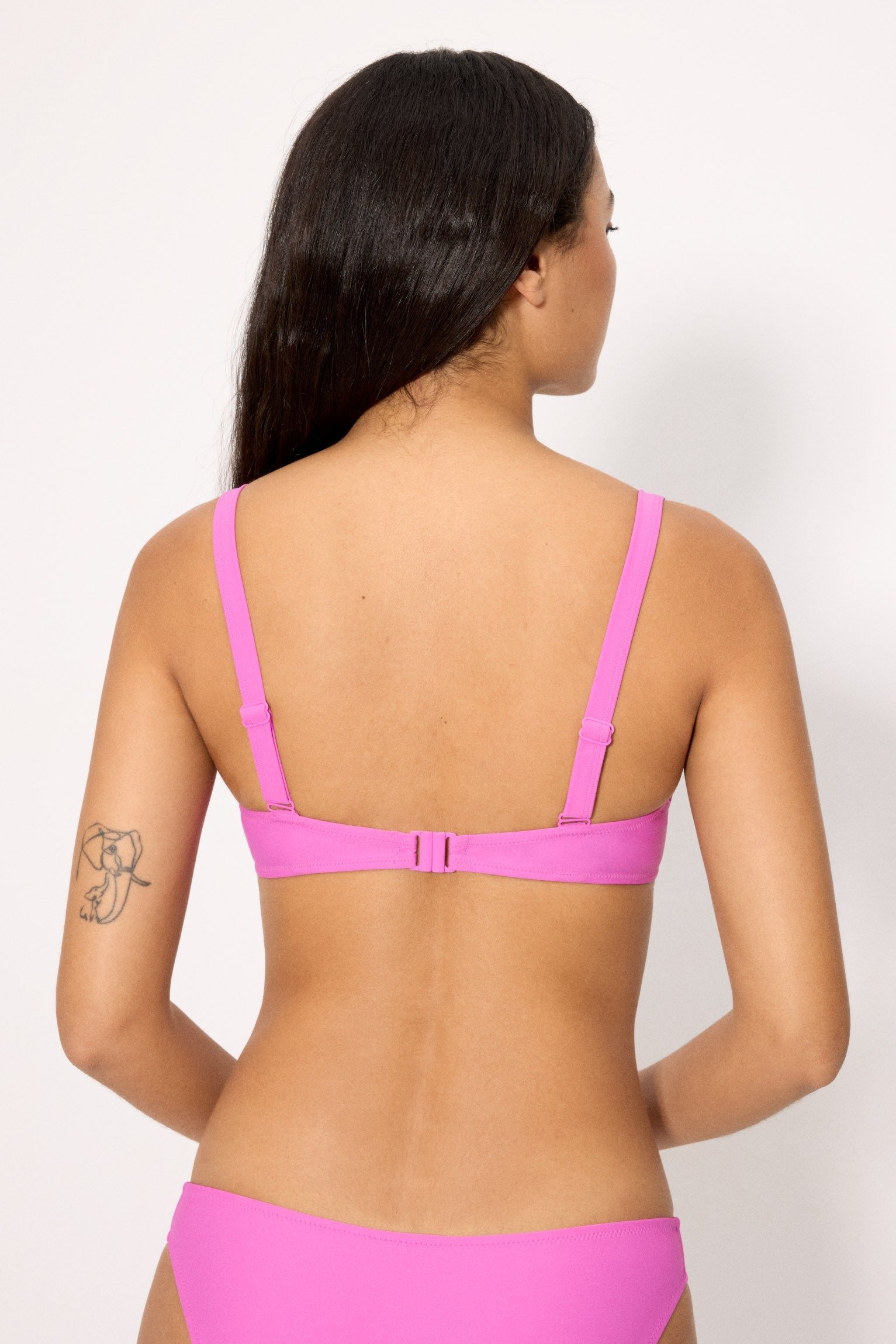 Haut de bikini rose à armatures, bonnet B
