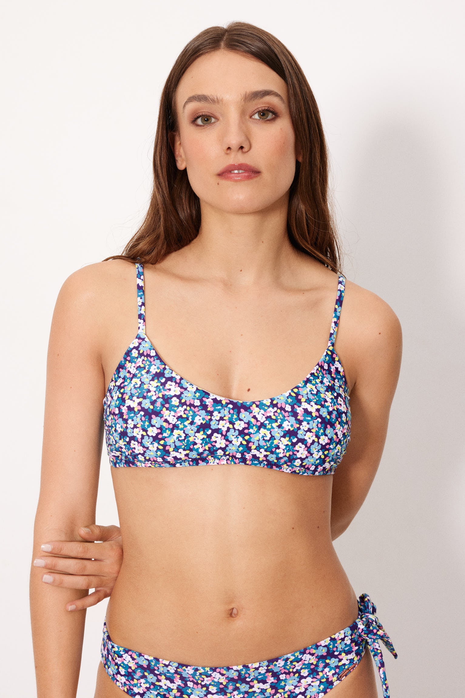 Haut de bikini triangle Liberty bleu, bonnet B