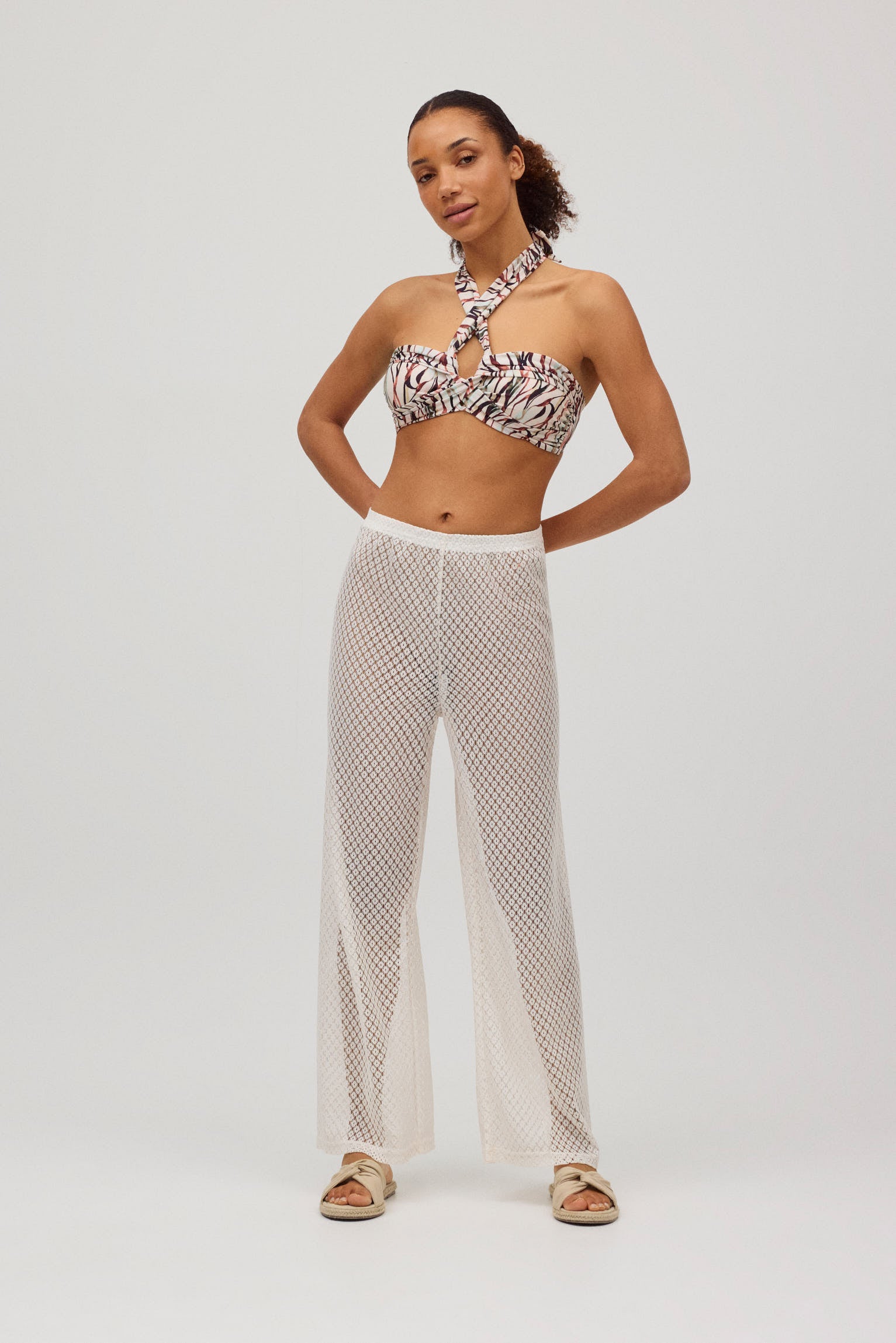 Pantalón calado marfil - Ysabel Mora