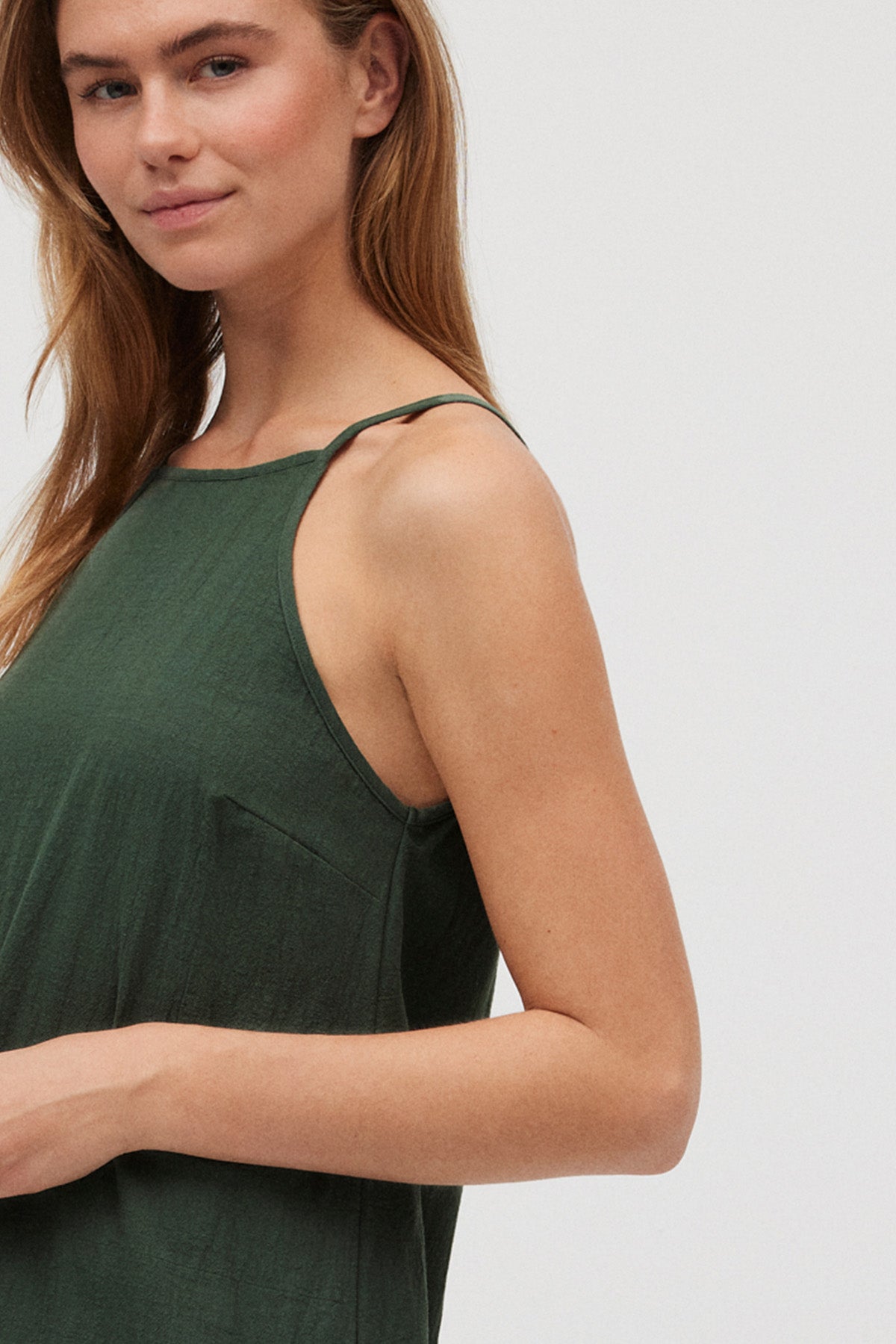 Robe midi bustier verte