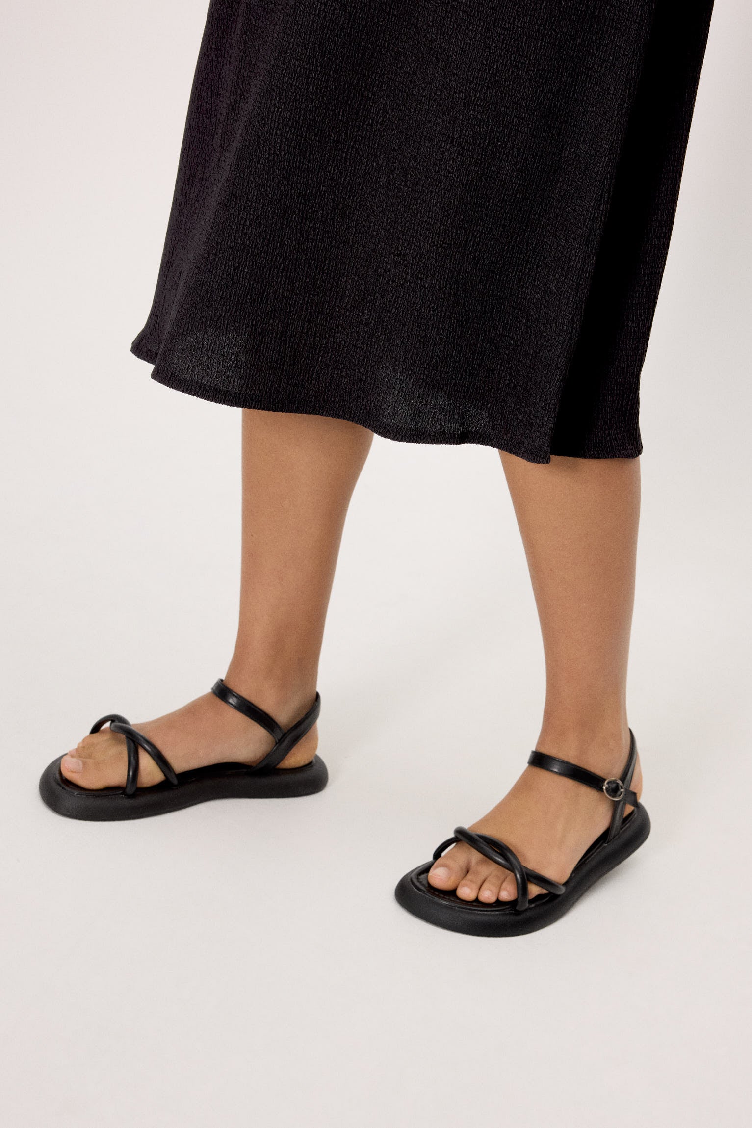 sandales noires décontractées