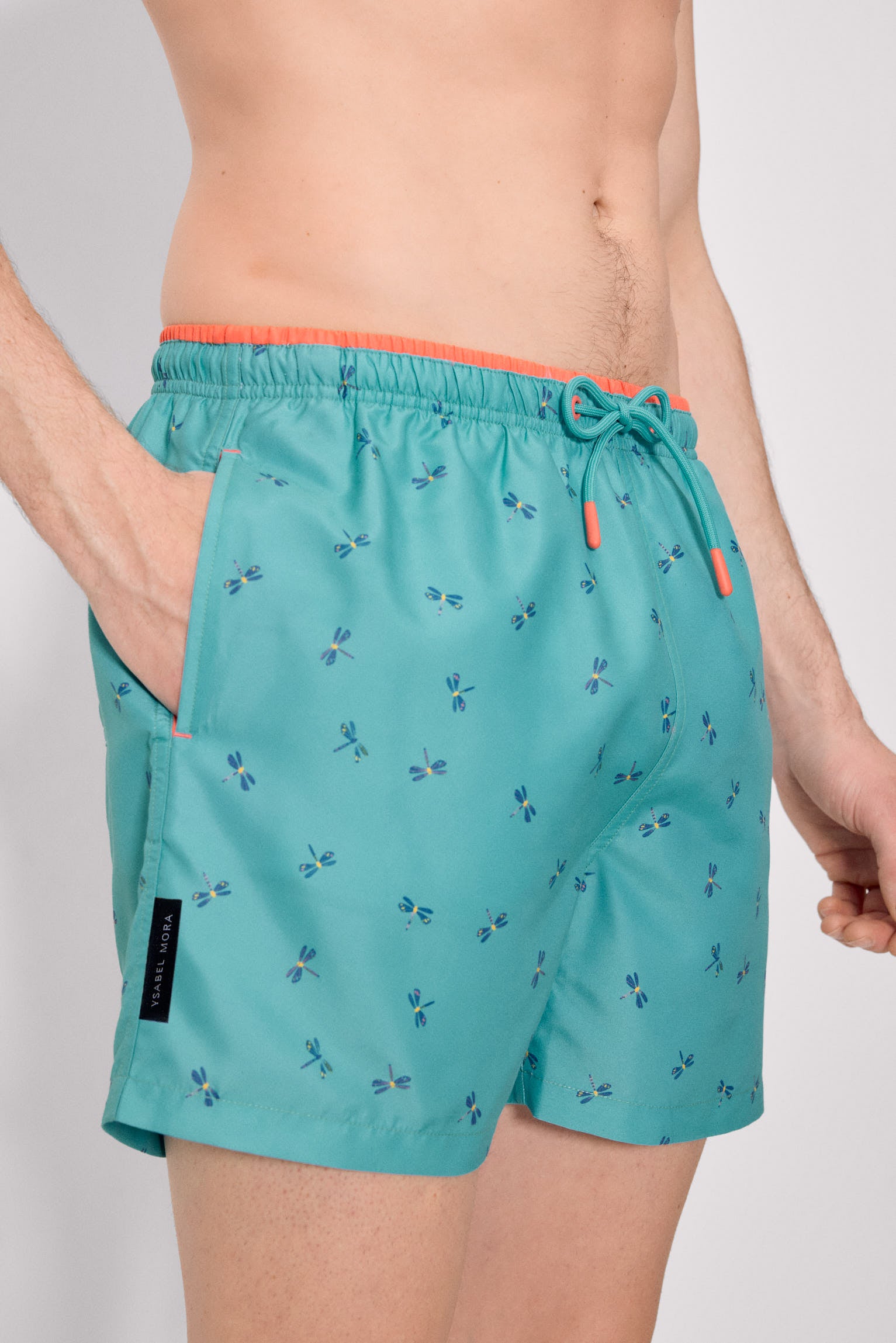 Bañador medio estampado libélulas - Ysabel Mora