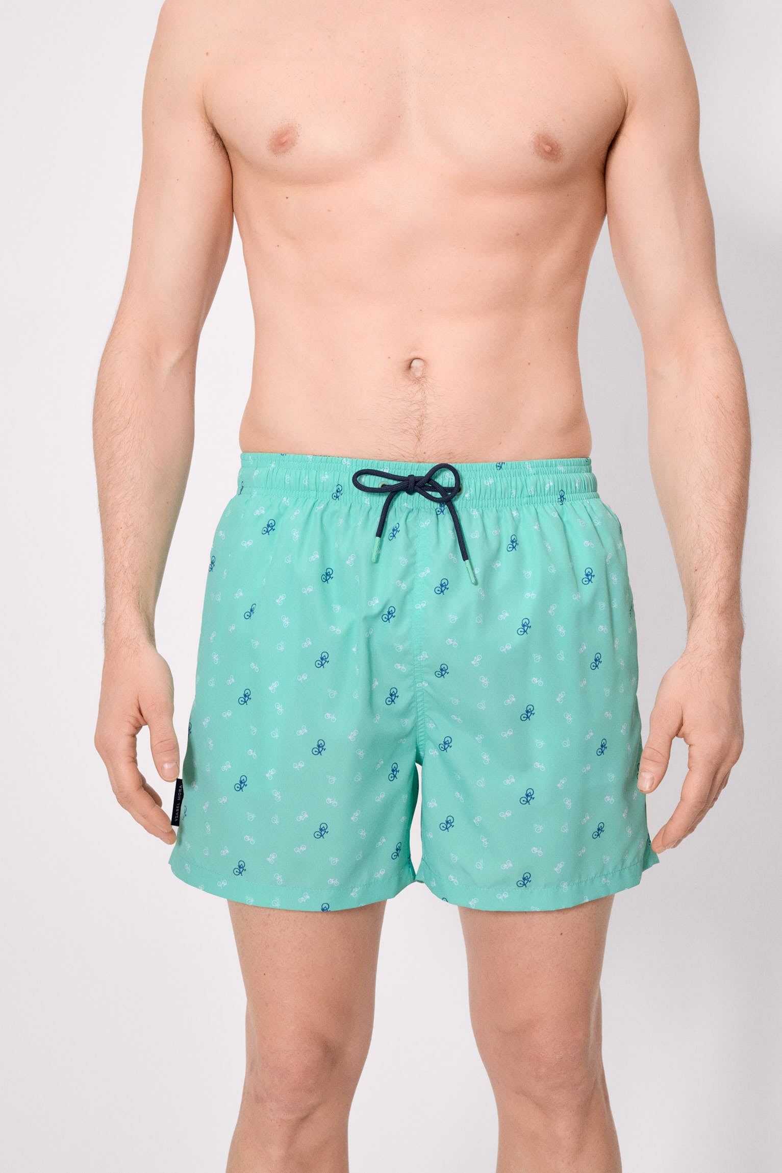 Maillot de bain une pièce à imprimé vélo vert