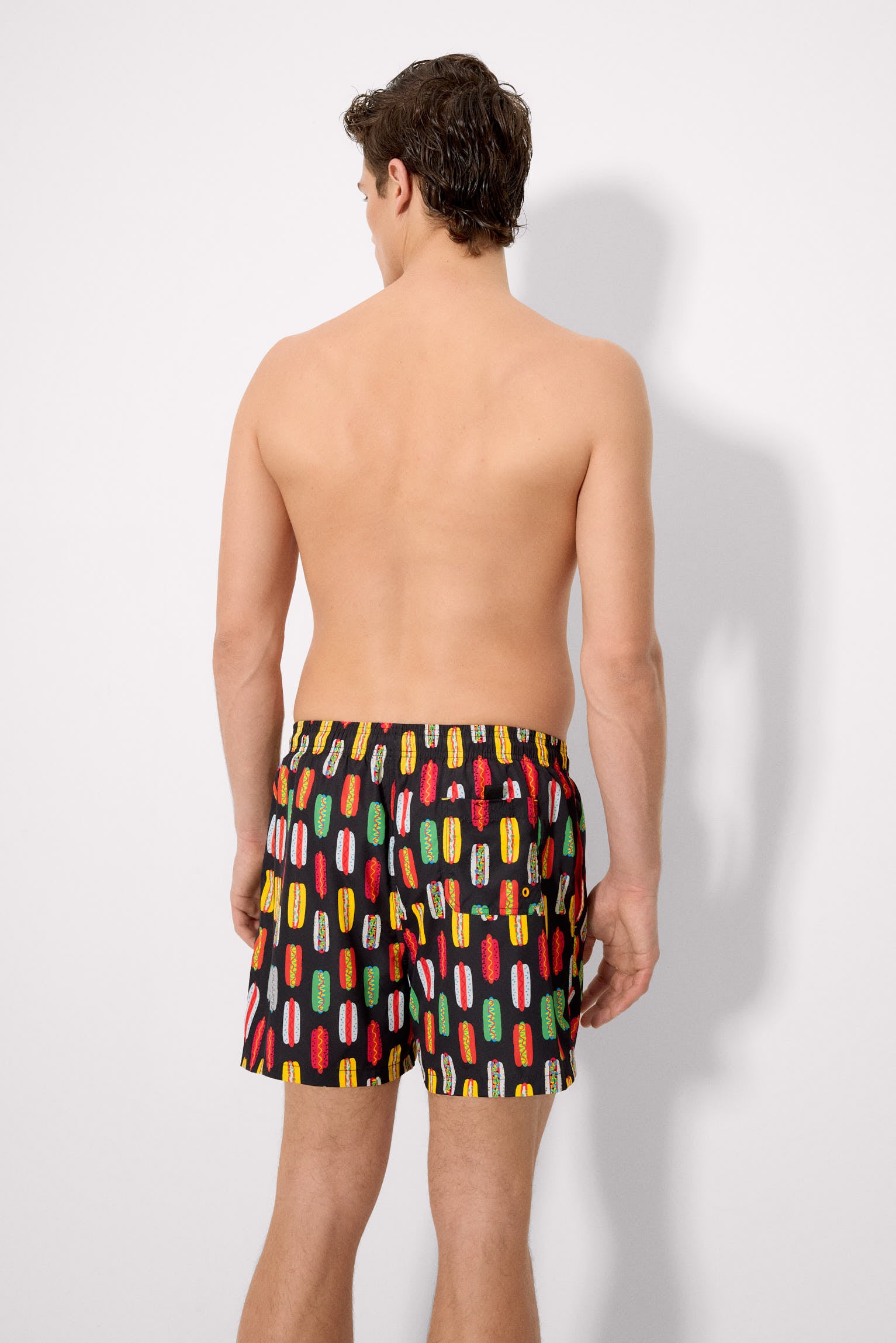 Maillot de bain taille moyenne imprimé hot-dog multicolore Sockarrats