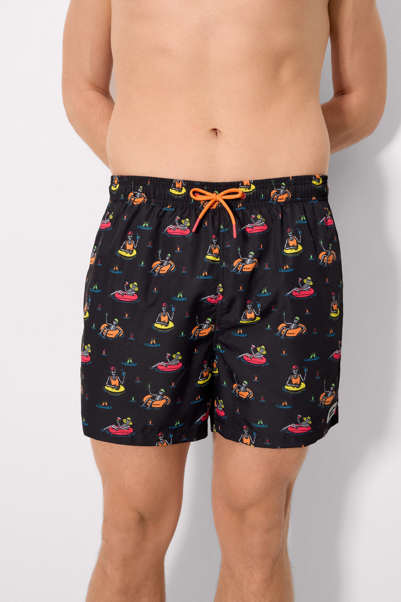 Maillot de bain une pièce à imprimé tête de mort multicolore Sockarrats