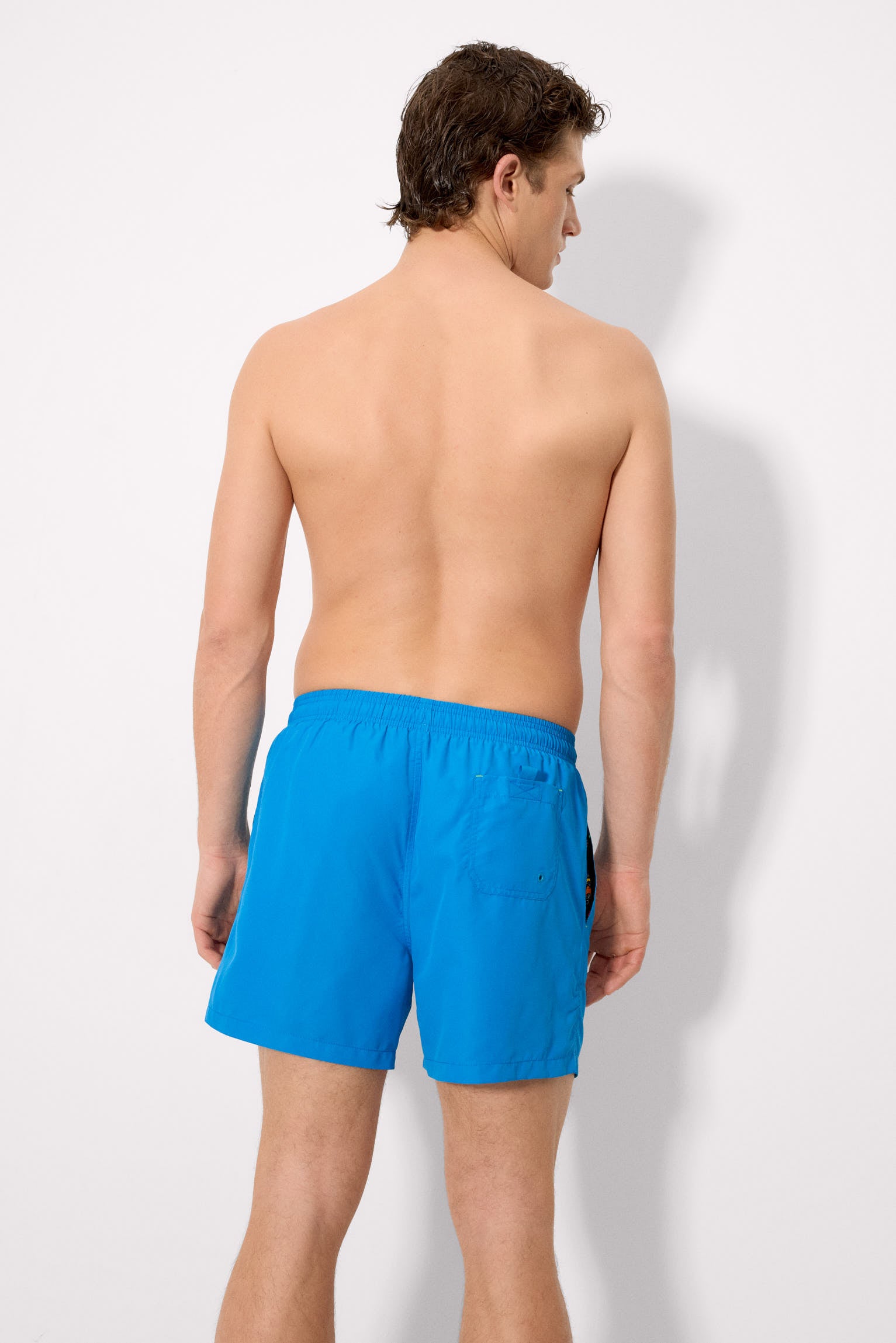 Maillot de bain mi-long bleu basique Sockarrats