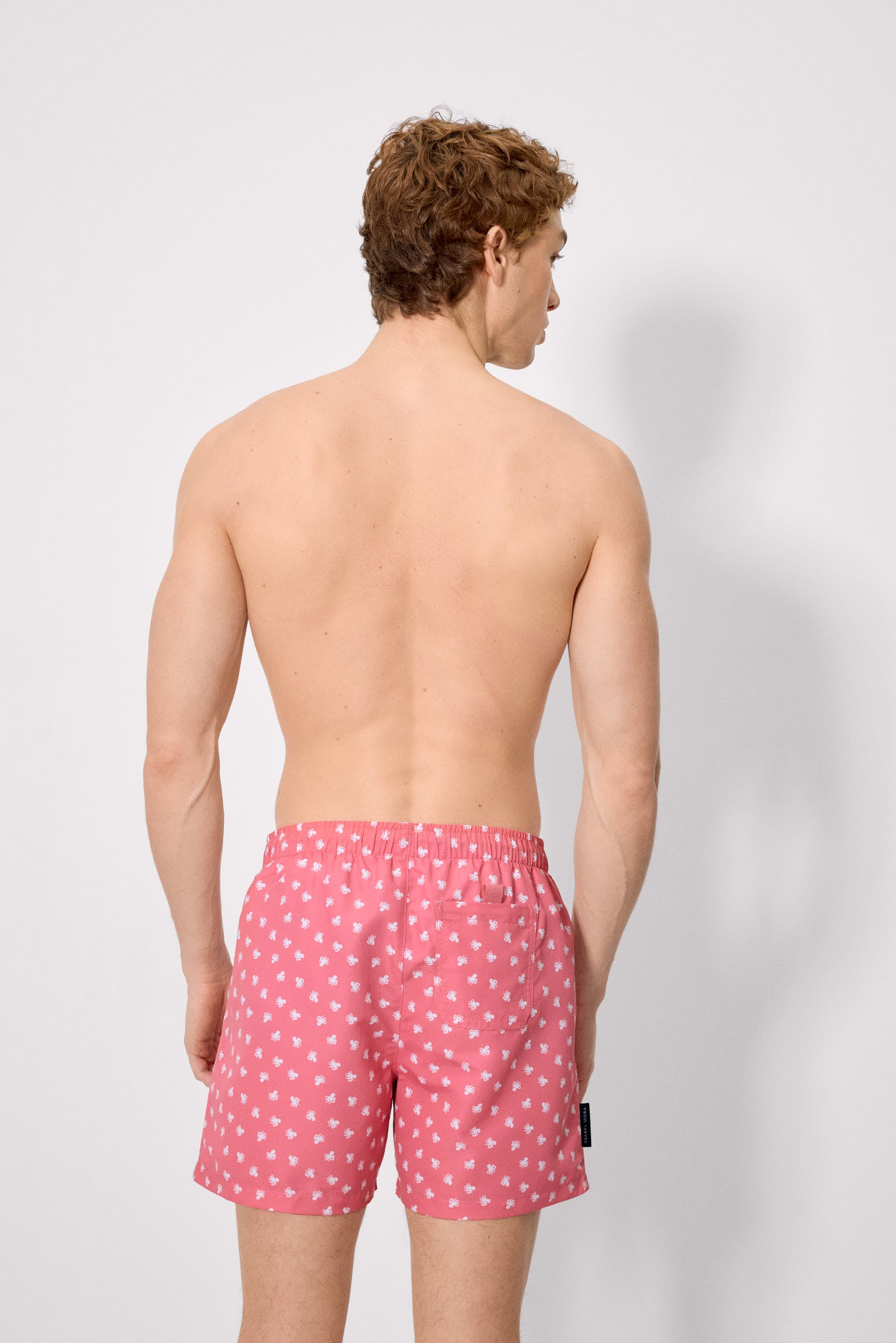 Bañador medio estampado pulpos rosa - Ysabel Mora