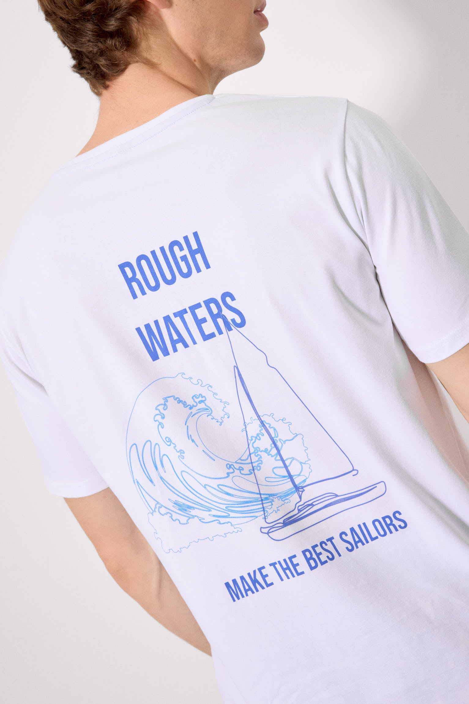 Camiseta manga corta básica Rough Waters blanco - Ysabel Mora