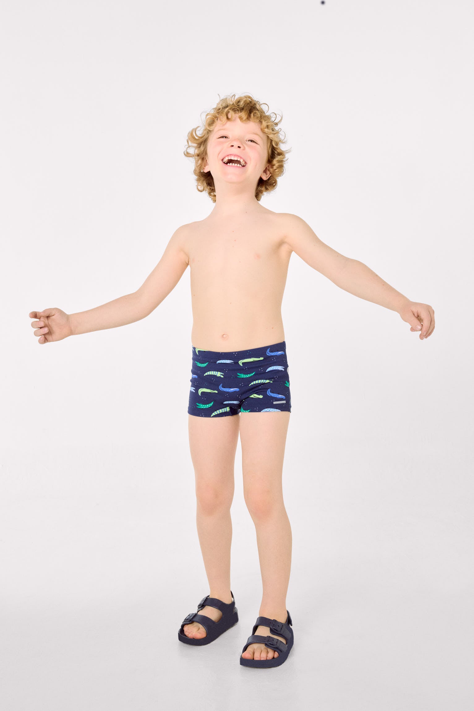 Bañador bóxer niño estampado cocodrilos - Ysabel Mora