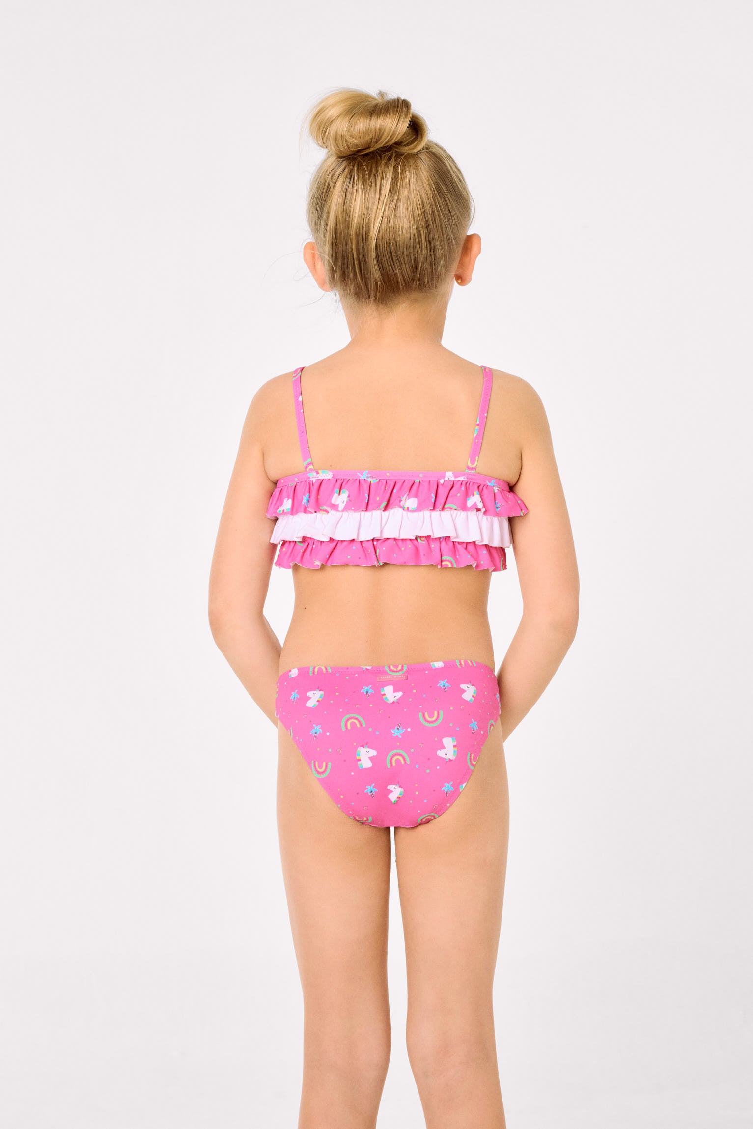 Bikini pour fille avec volants imprimé licorne