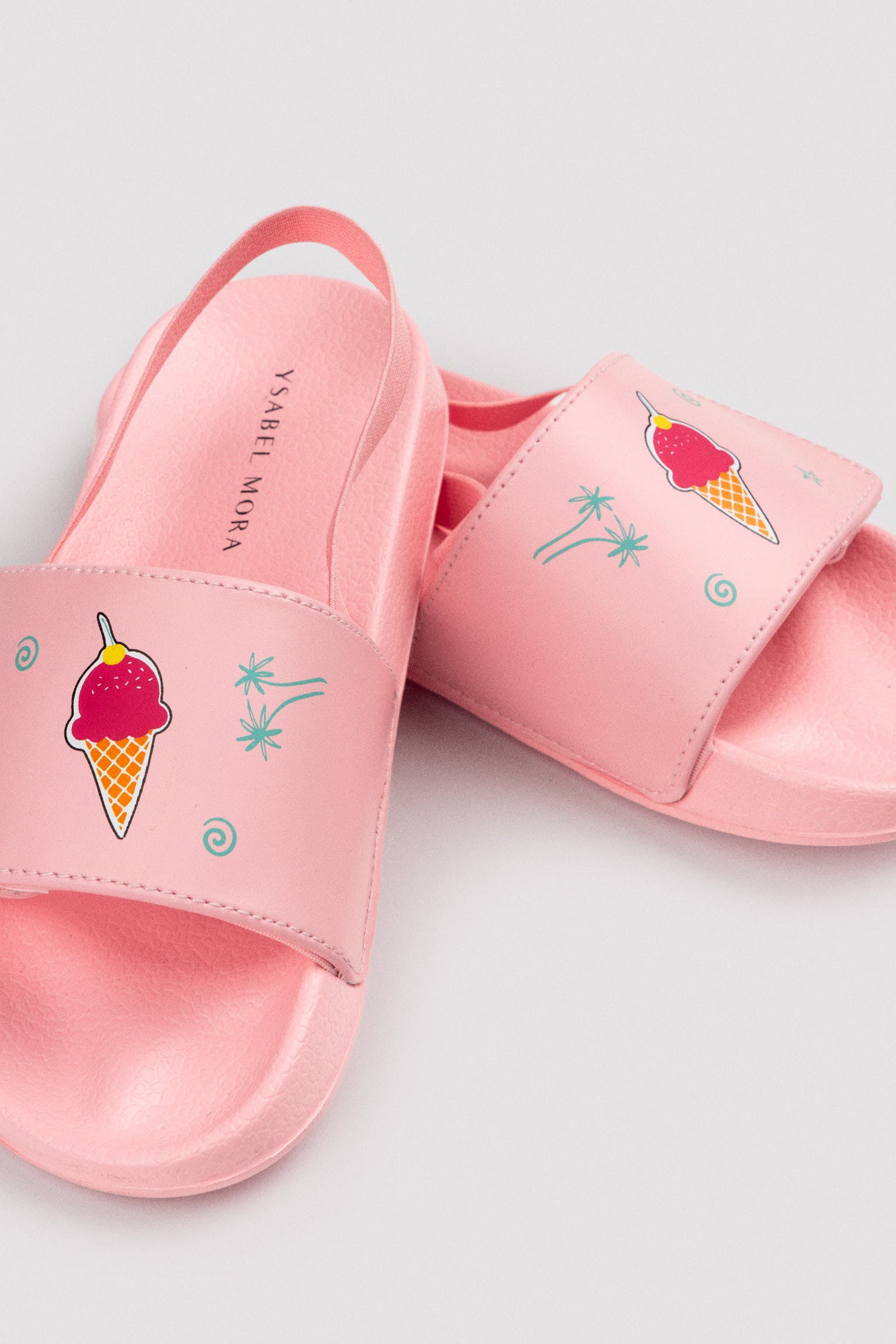 Chanclas infantiles cierre velcro estampado helados - Ysabel Mora