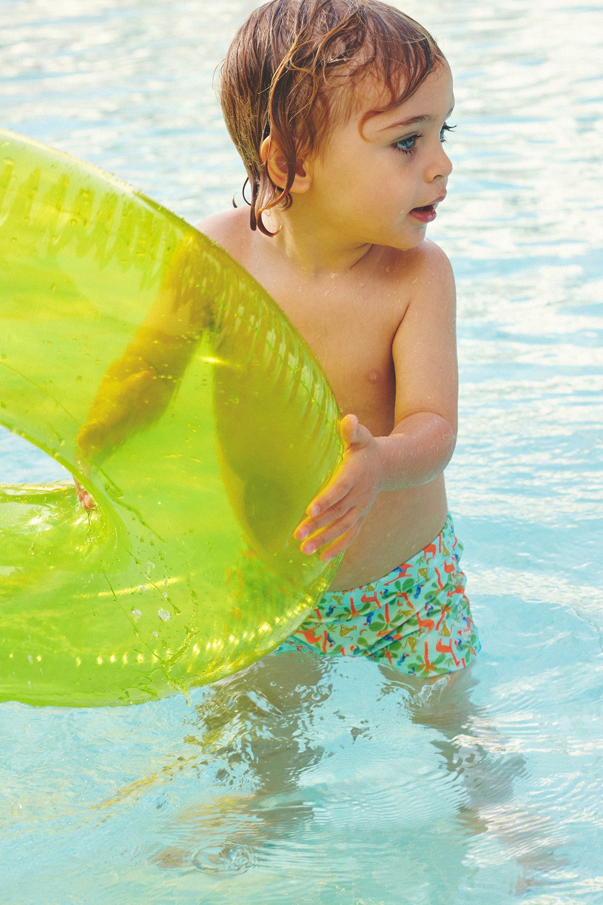 Maillot de bain boxer bébé imprimé palmiers