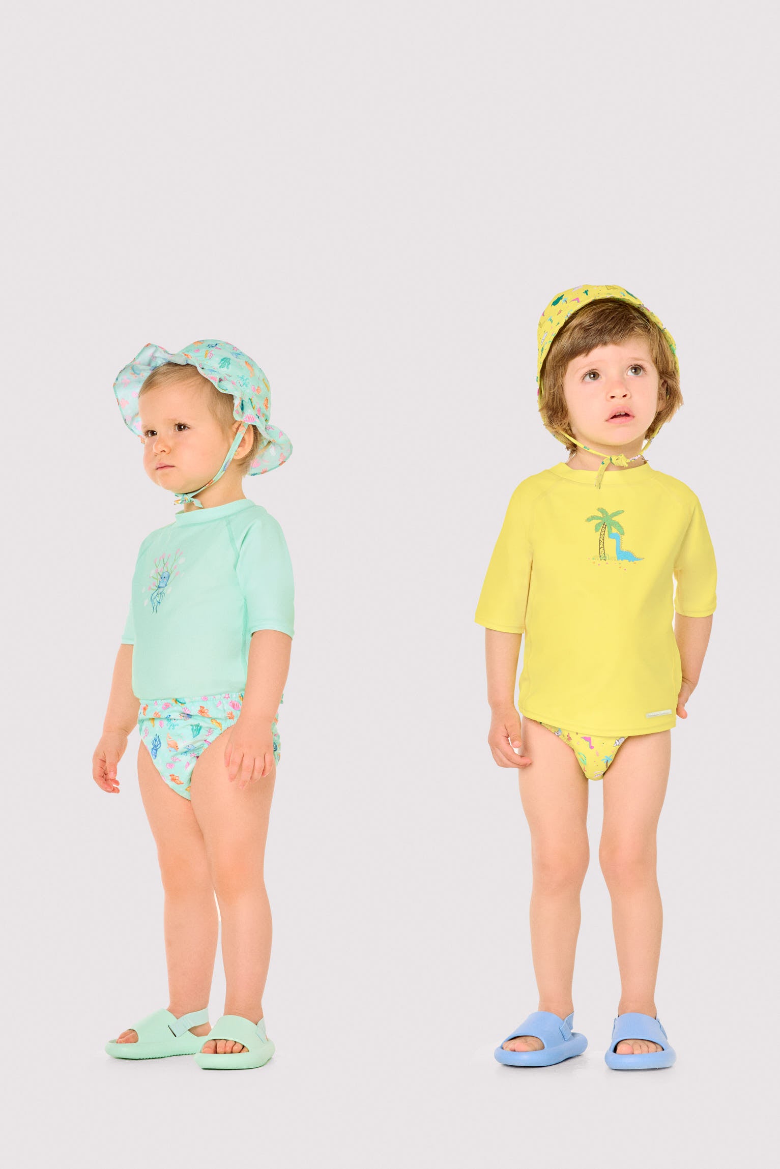 Maillot de bain bébé imprimé dinosaures et palmiers