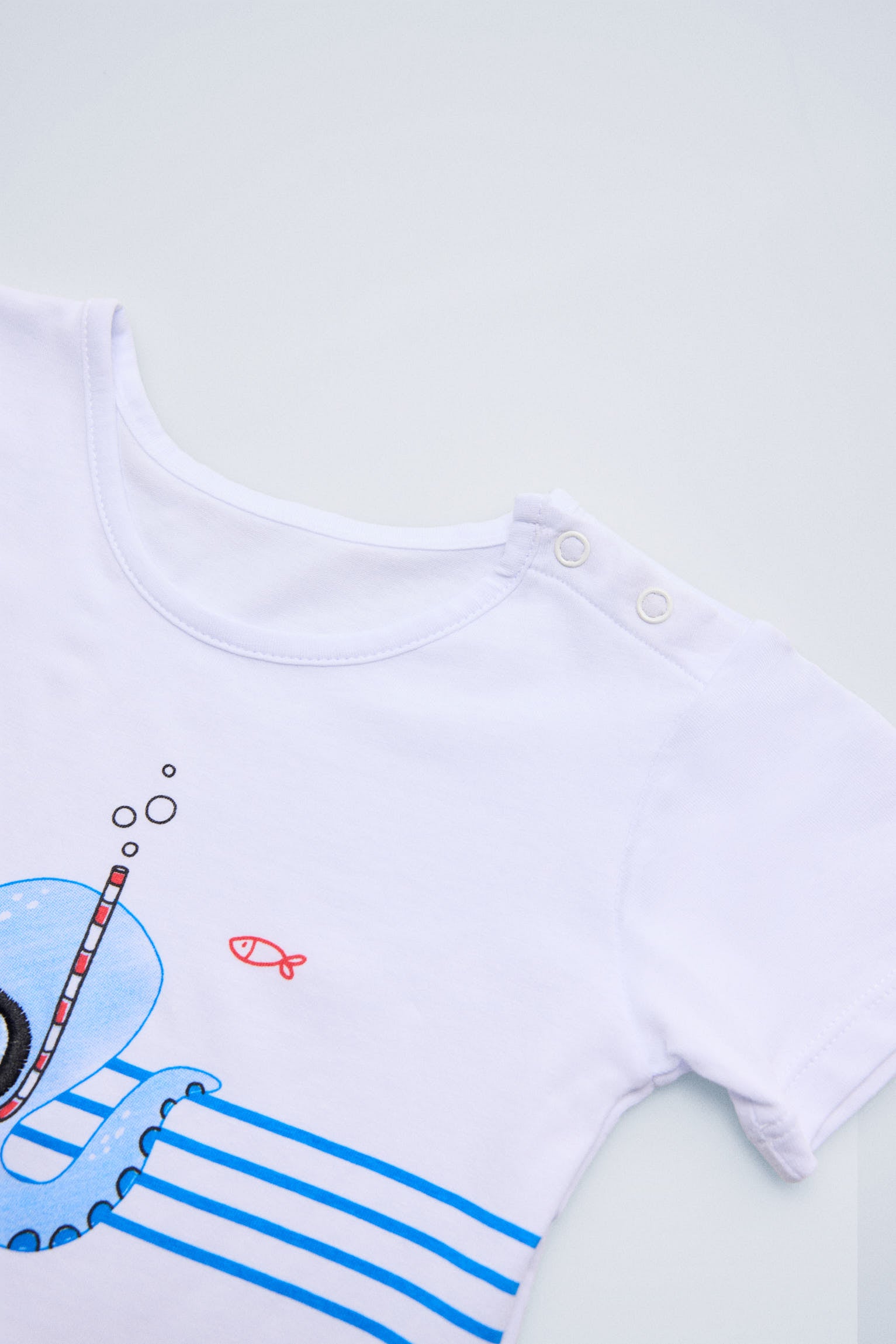 Ensemble t-shirt et caleçon pour bébé avec imprimé pieuvre