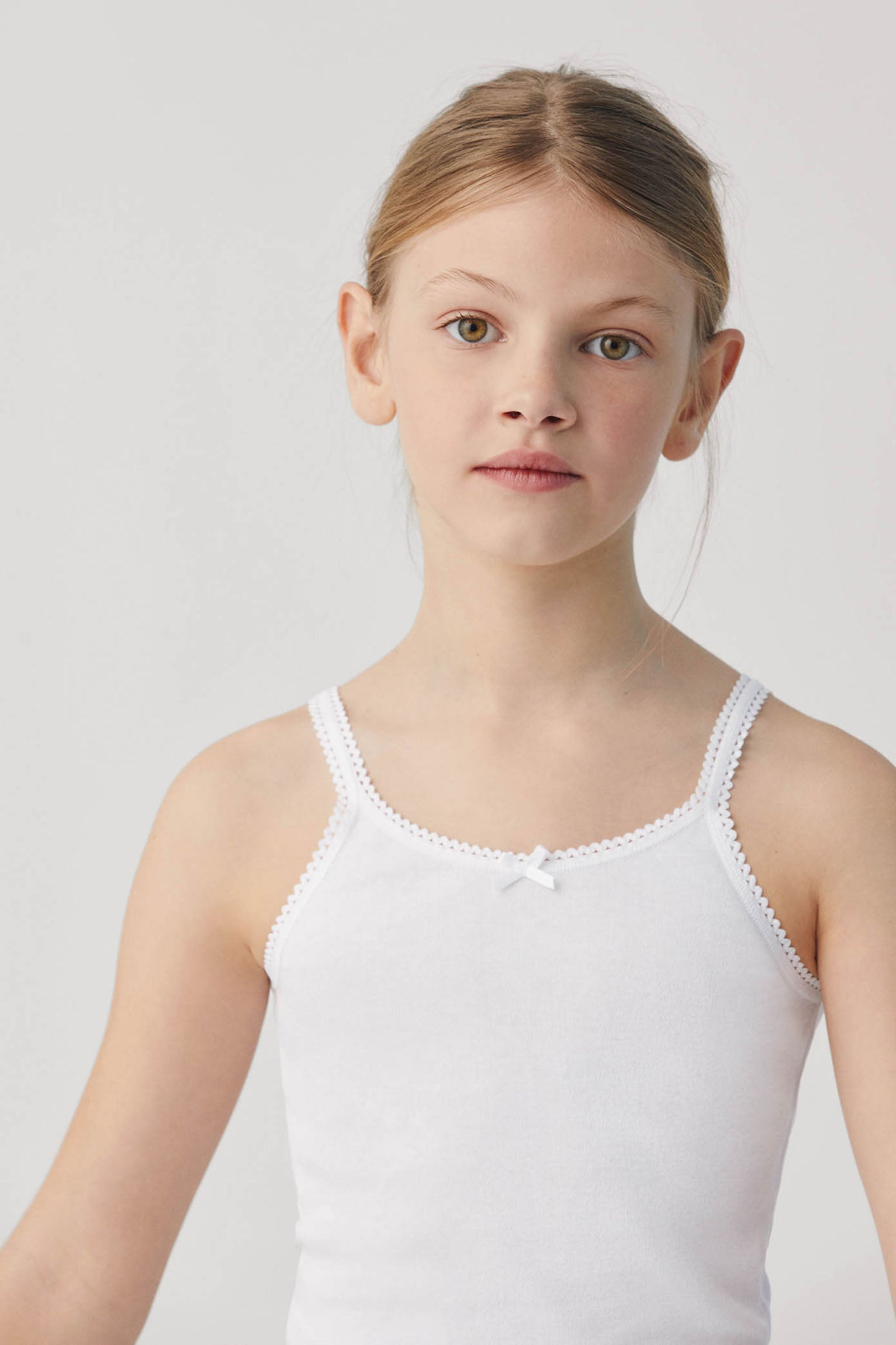 18309 4 camiseta interior niña tirantes - Blanco