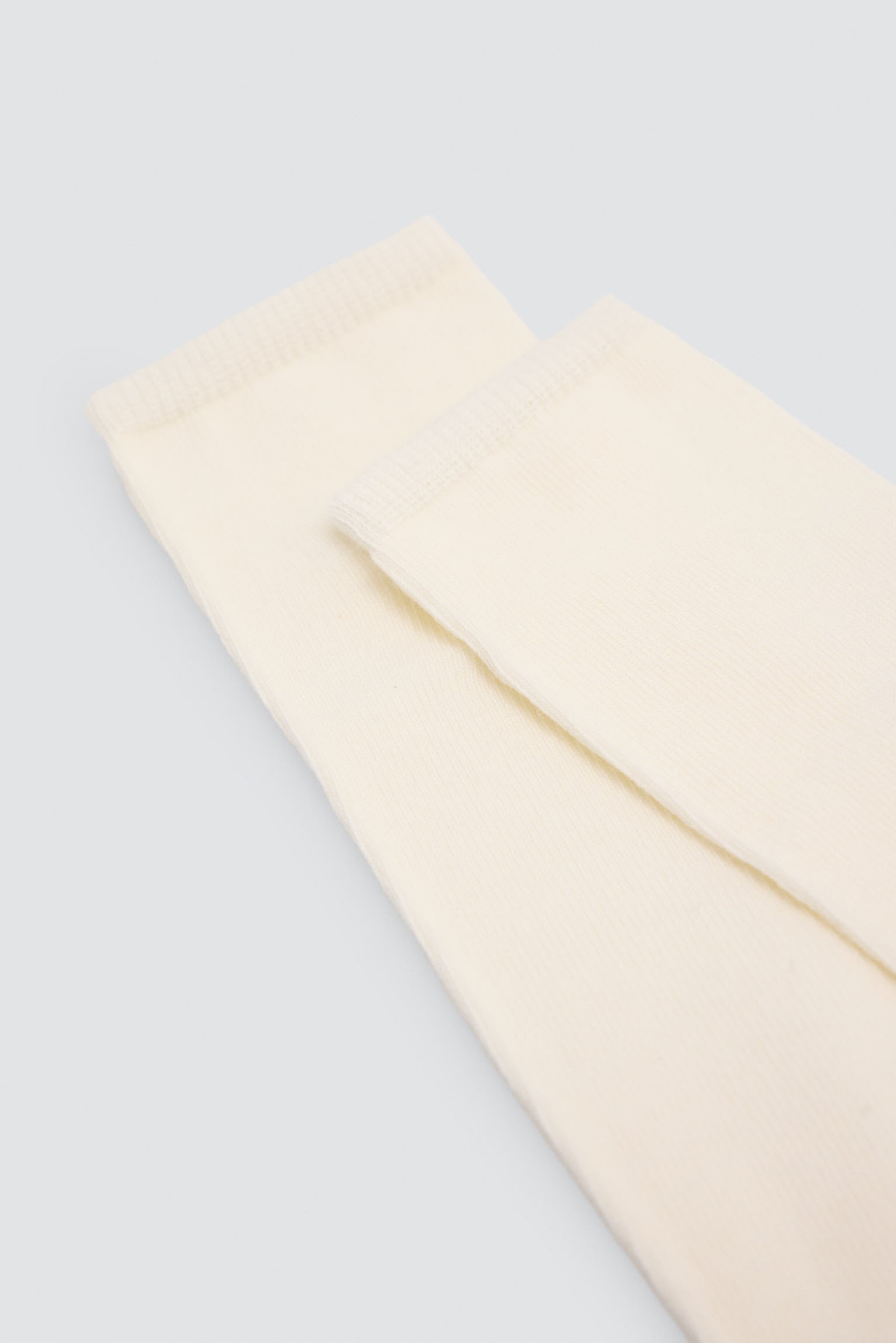Chaussettes hautes enfant basiques ivoire