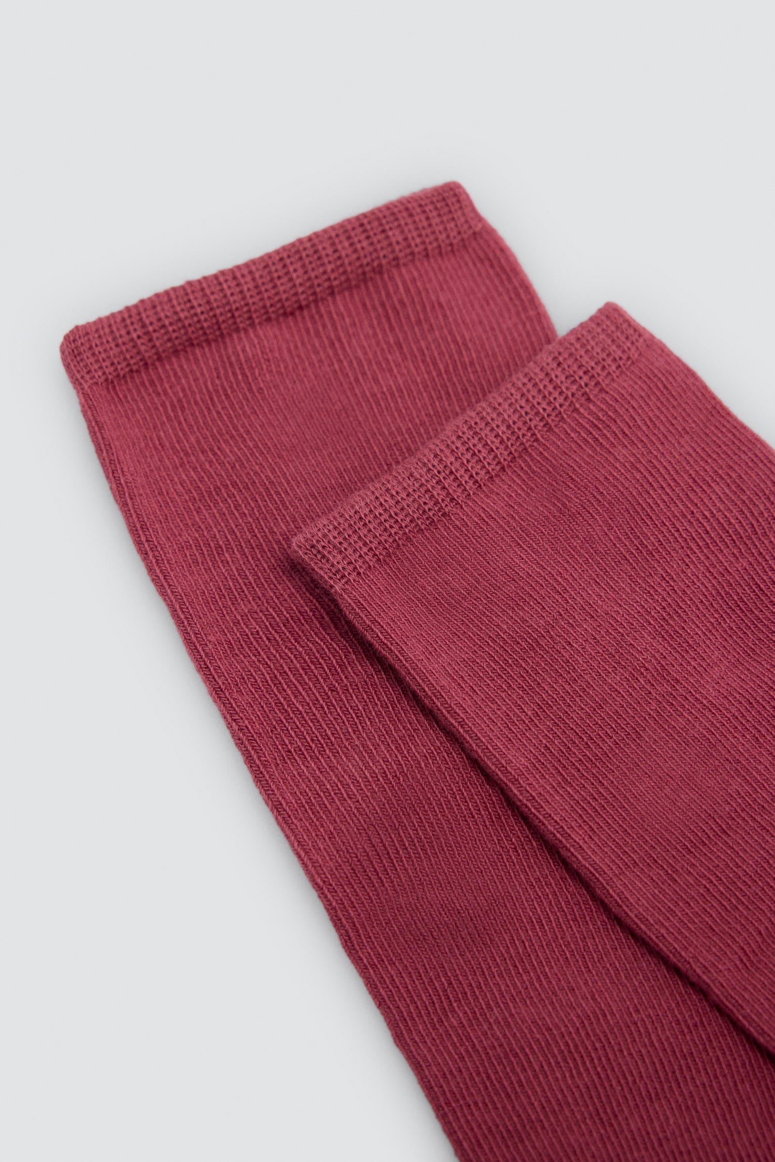 Chaussettes hautes enfant basiques rose foncé