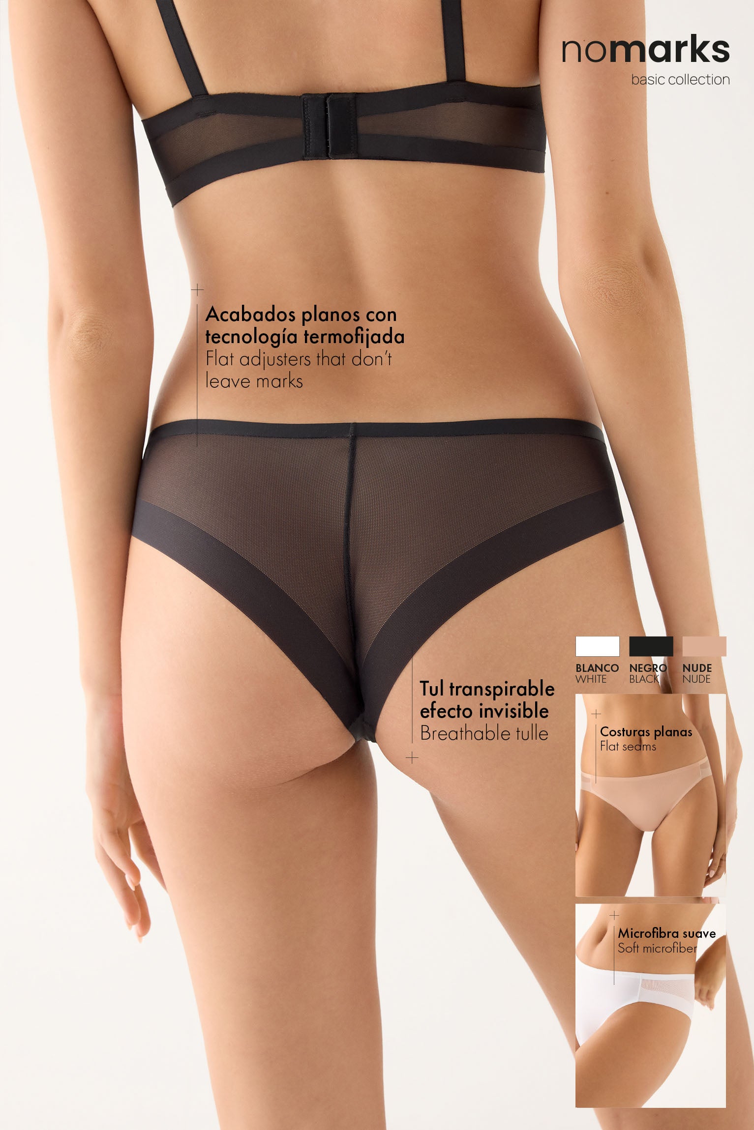 Culotte brésilienne noire sans marques