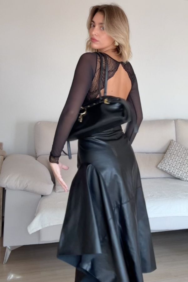 Look especial eventos con body negro @teresamora6