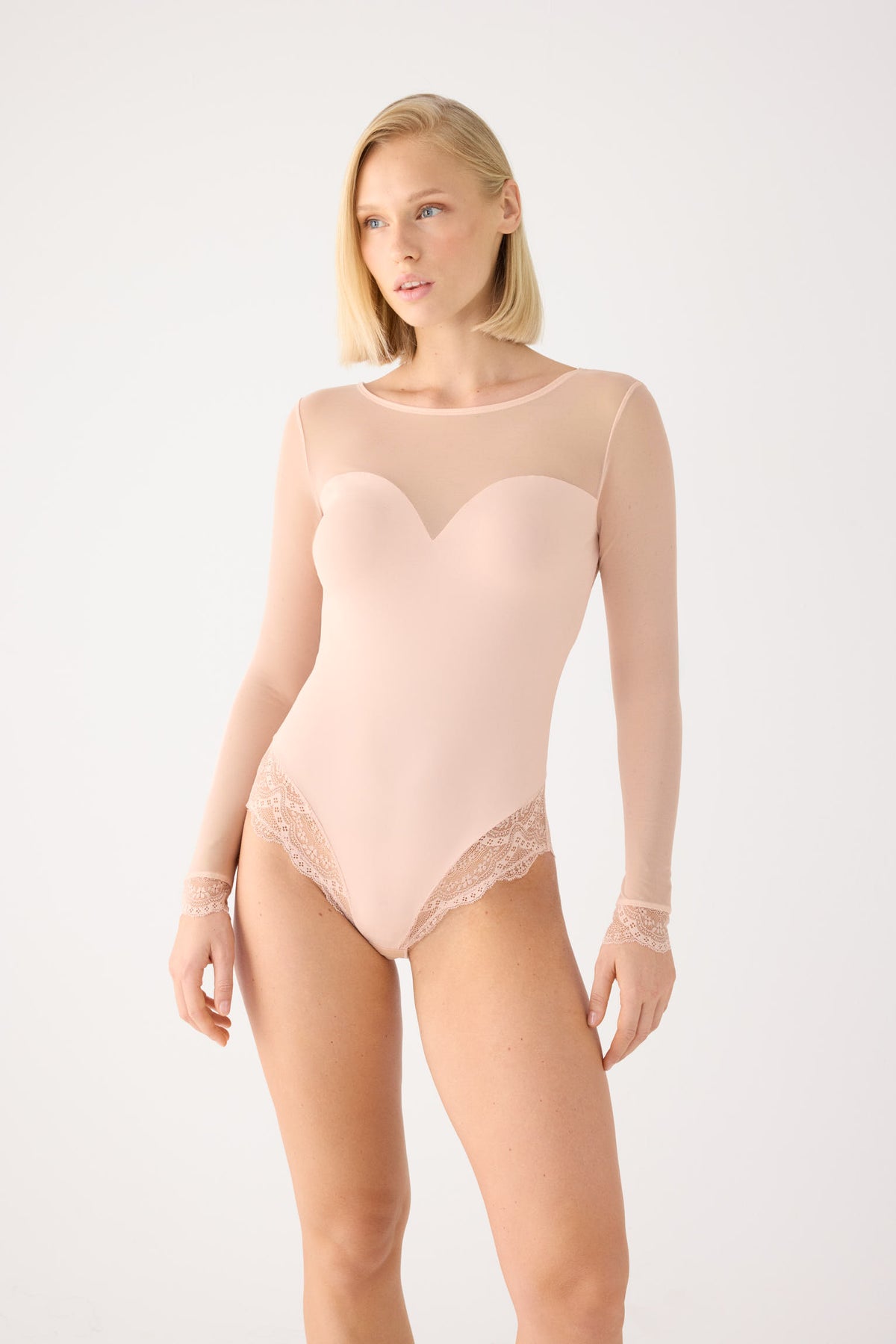 Body nude manches longues dos ouvert | Paula Echevarria Limited Edition