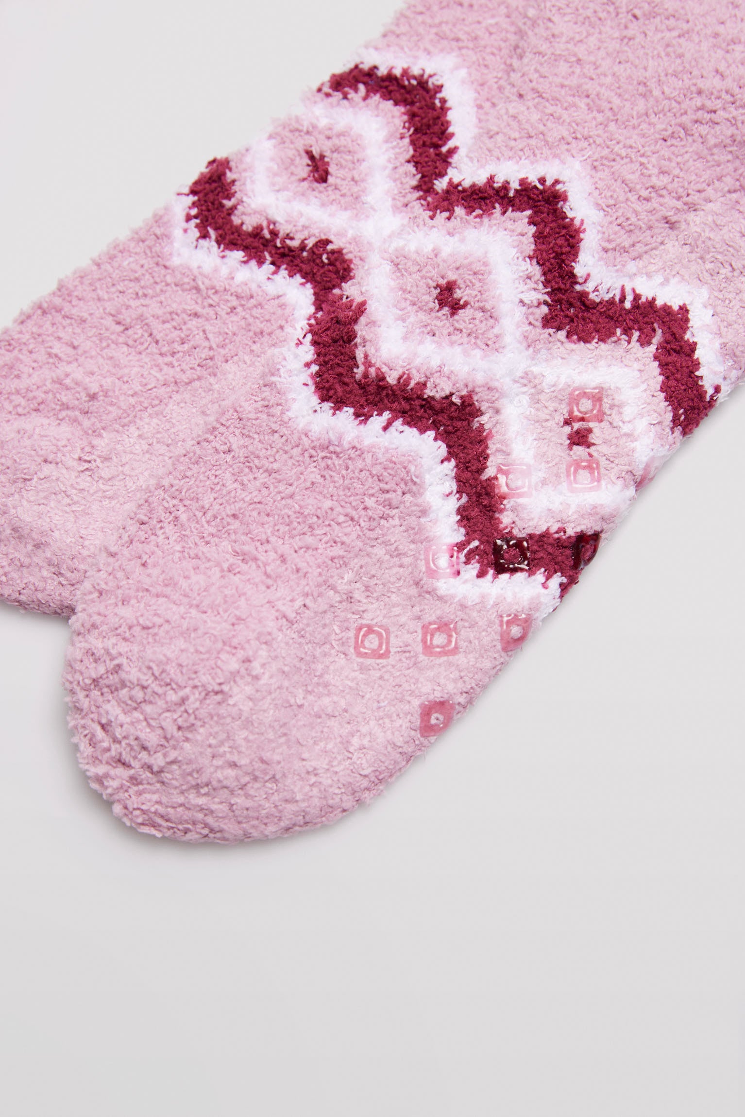 Lot de 4 chaussettes femme imprimées en flanelle extra-douce antidérapante