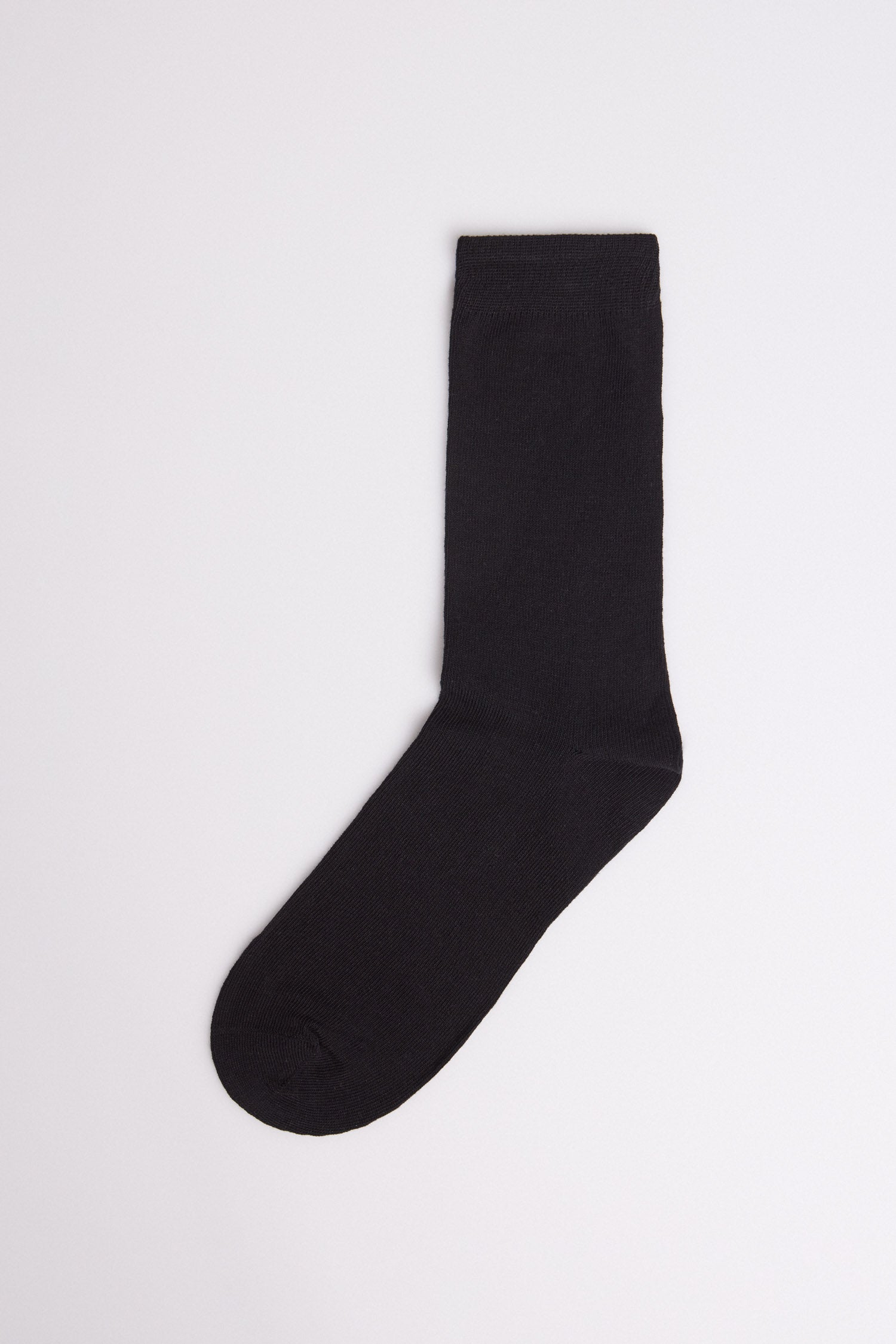 Chaussettes longues basiques en coton noir