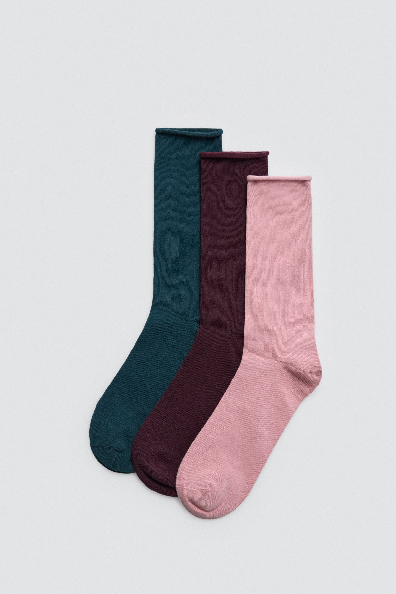 Lot de 3 chaussettes sans revers de différentes couleurs