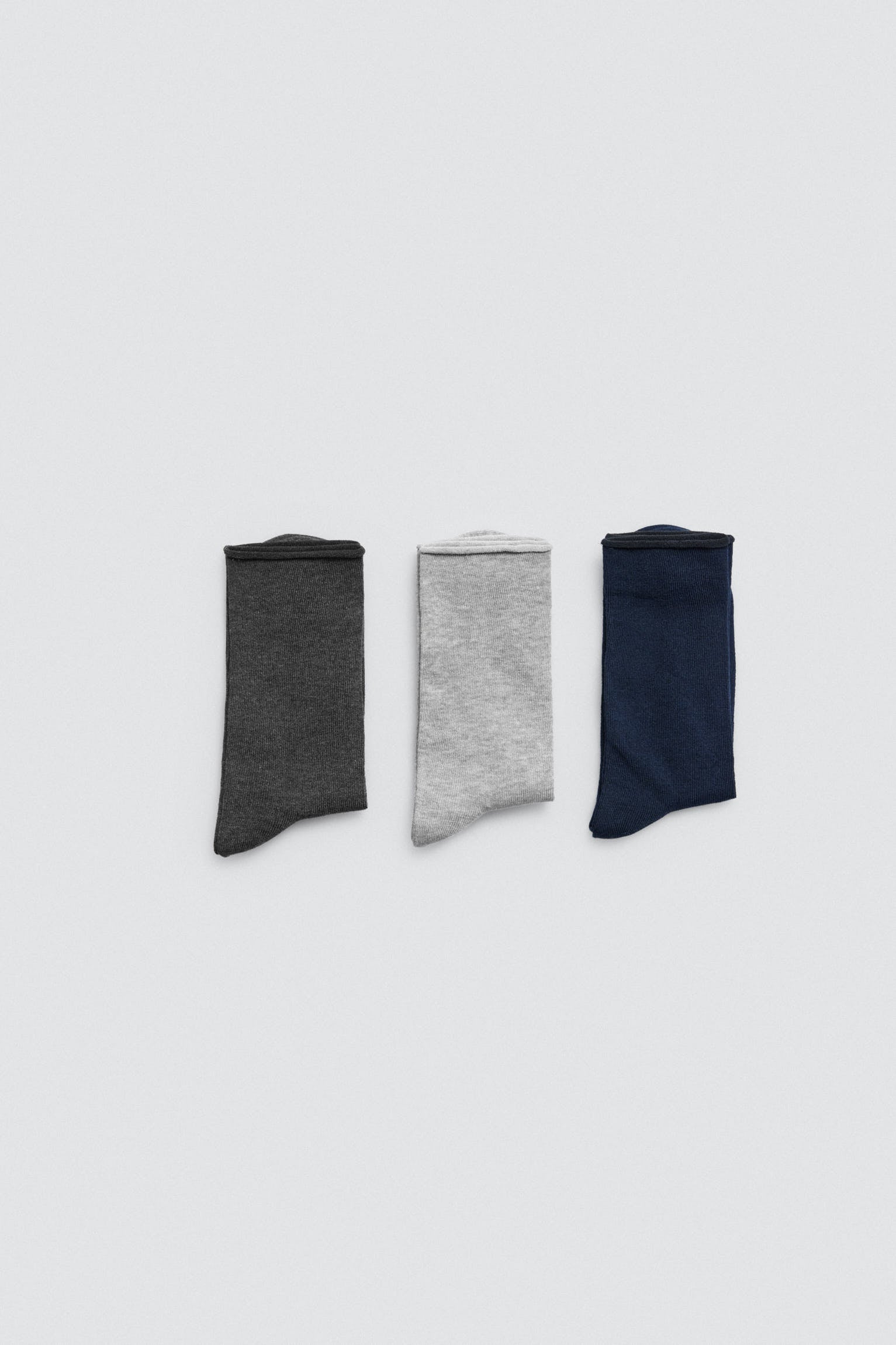 Lot de 3 chaussettes chaudes en bambou sans revers dans des tons neutres