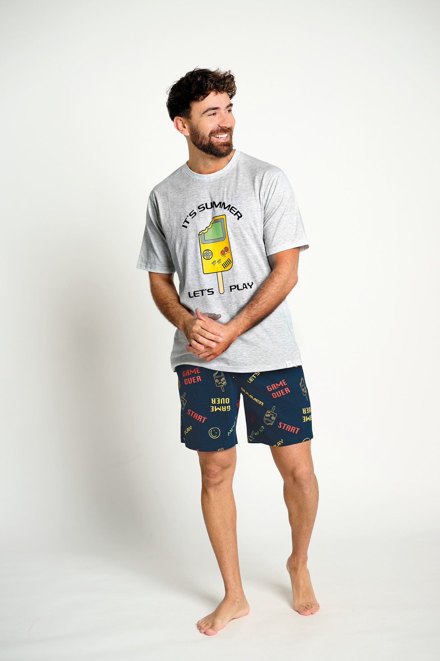 Pijama hombre corto algodón Gamer | MUYDEMI - Ysabel Mora