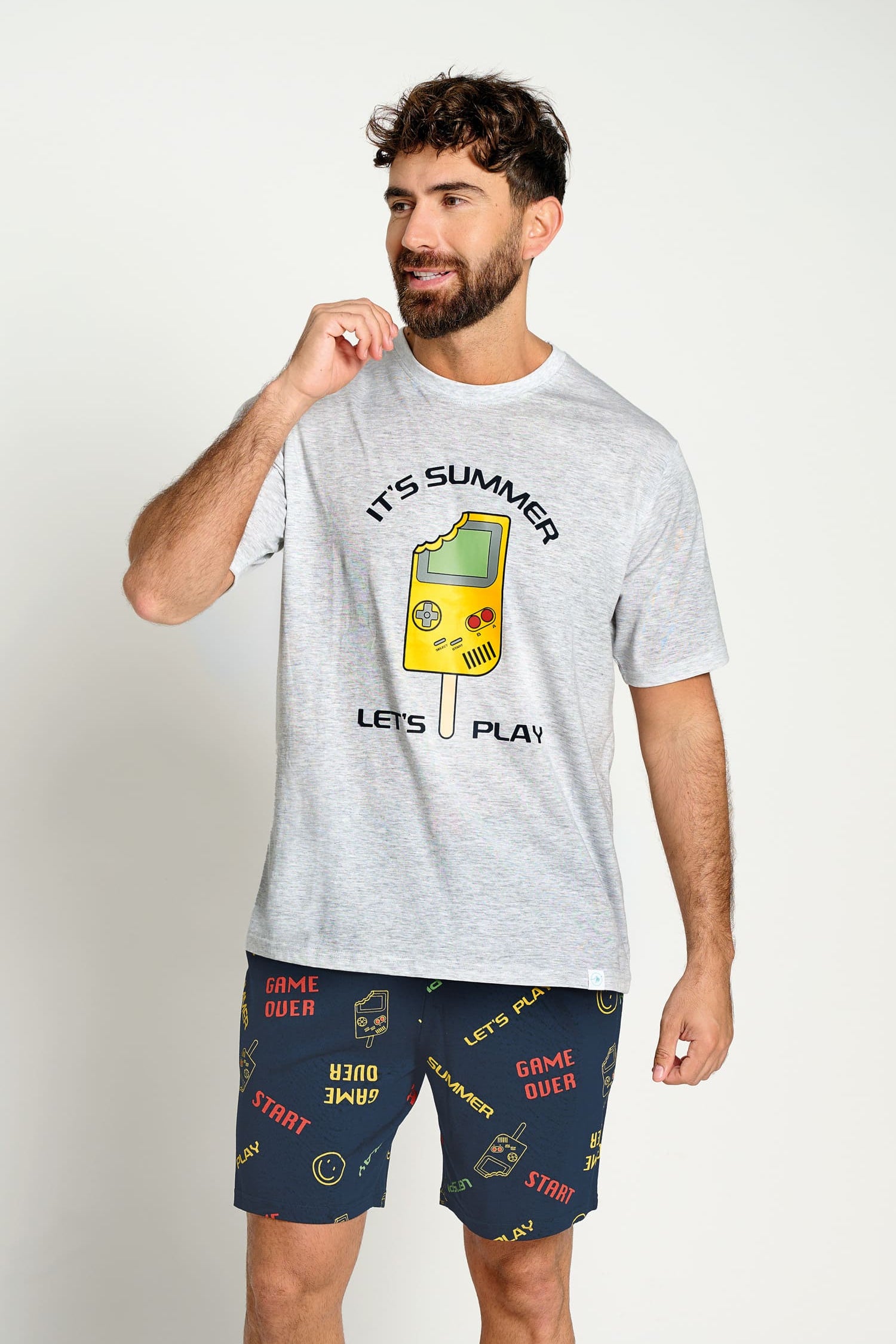 Pijama hombre corto algodón Gamer | MUYDEMI - Ysabel Mora