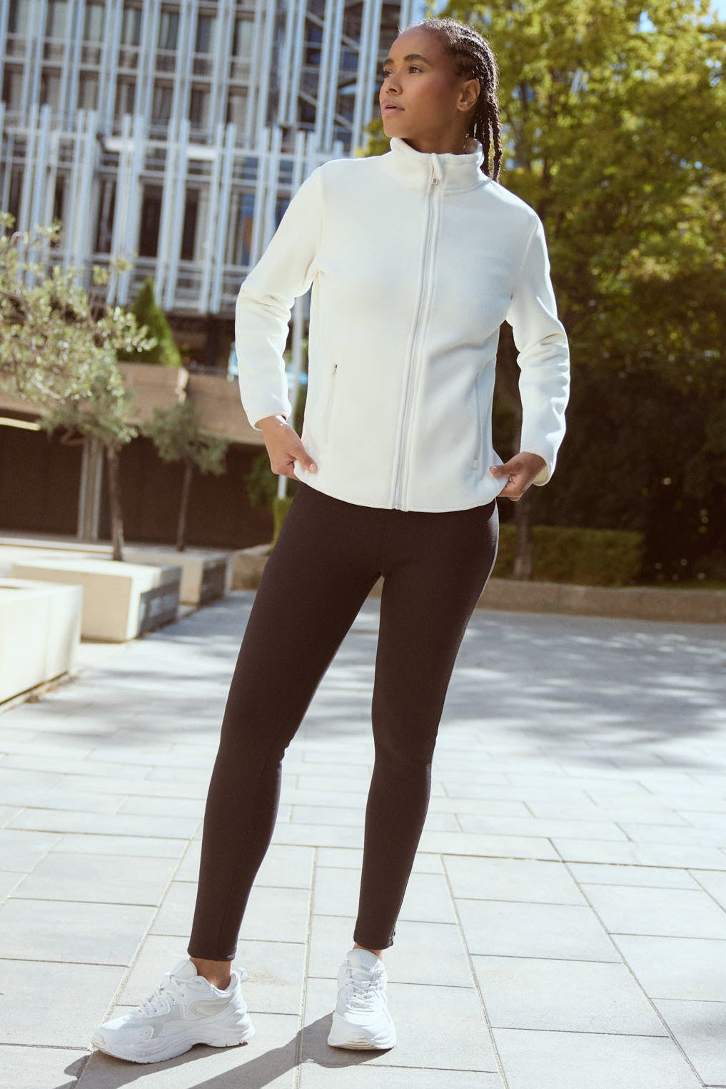 ULTRA THERMIQUE Veste sport femme ivoire doublure polaire douce