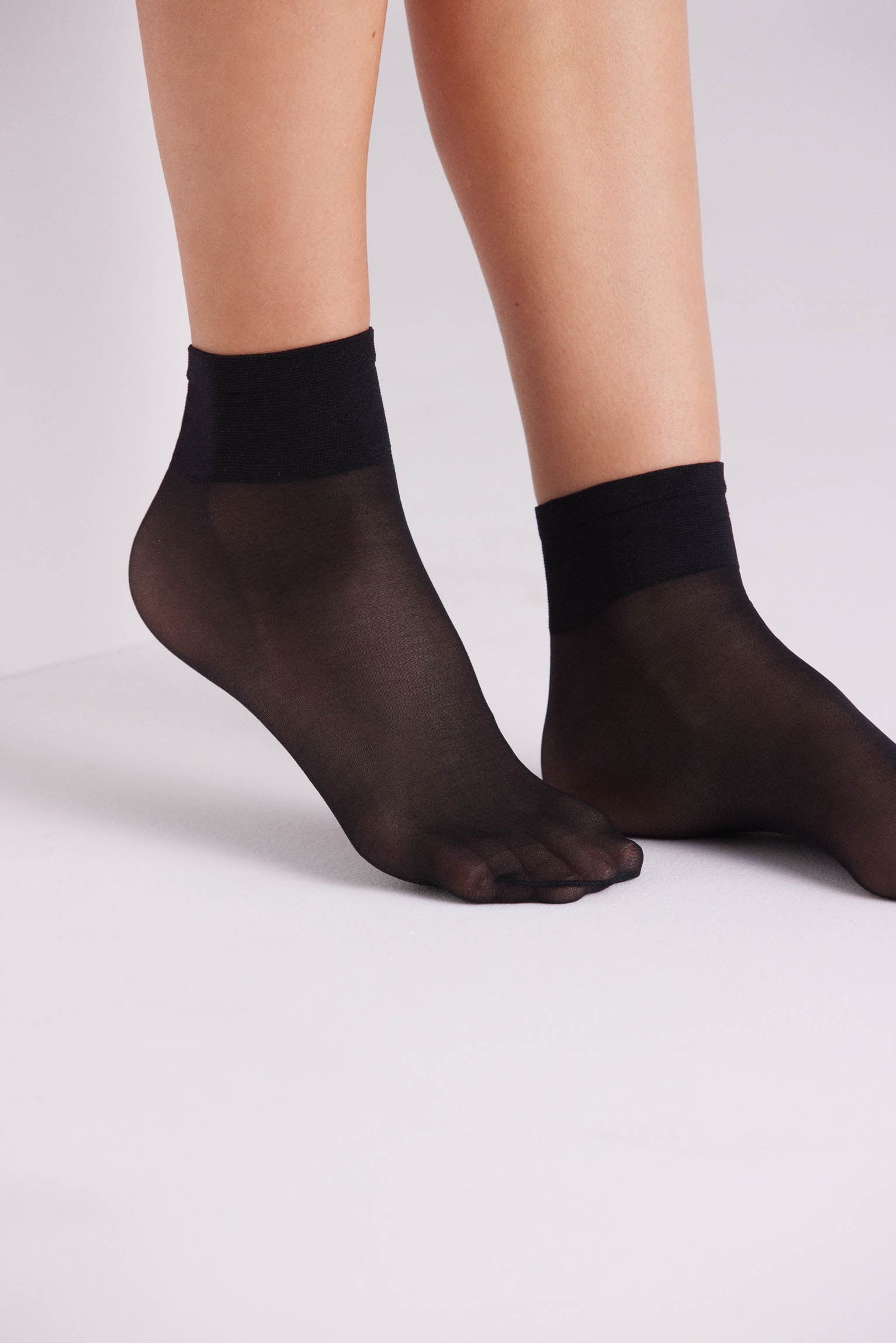 15155 2 medias tobilleras 20 den - Negro