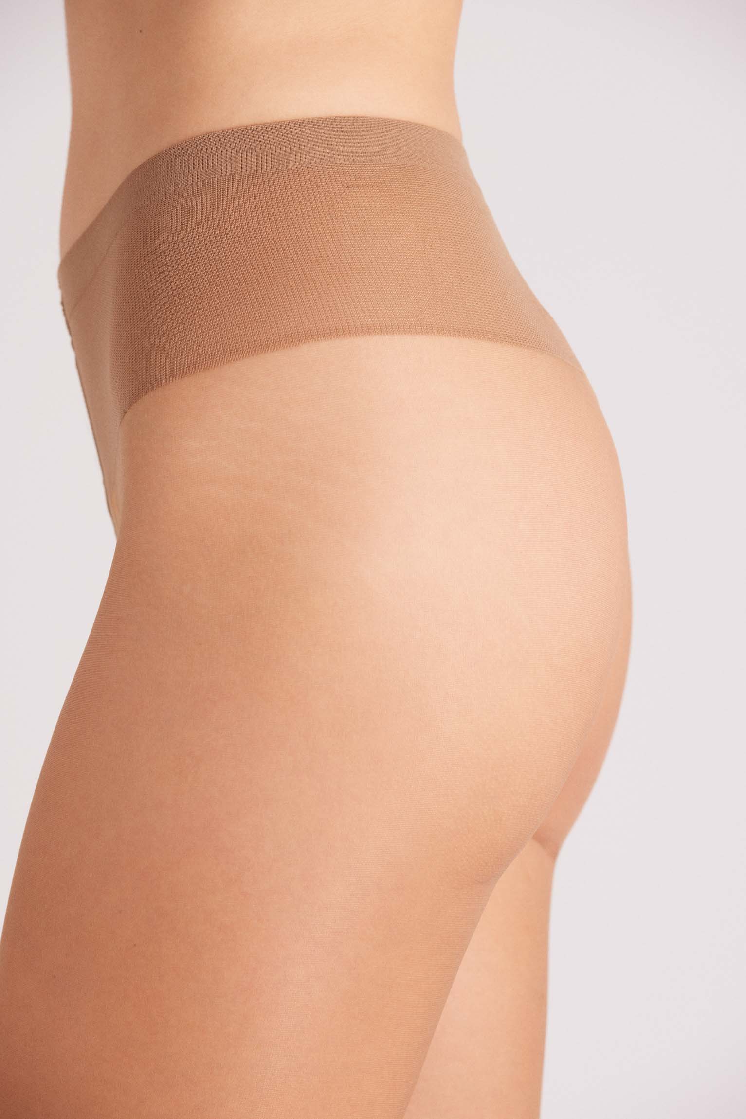 16409 3 panty talle bajo 10 den - Marrón