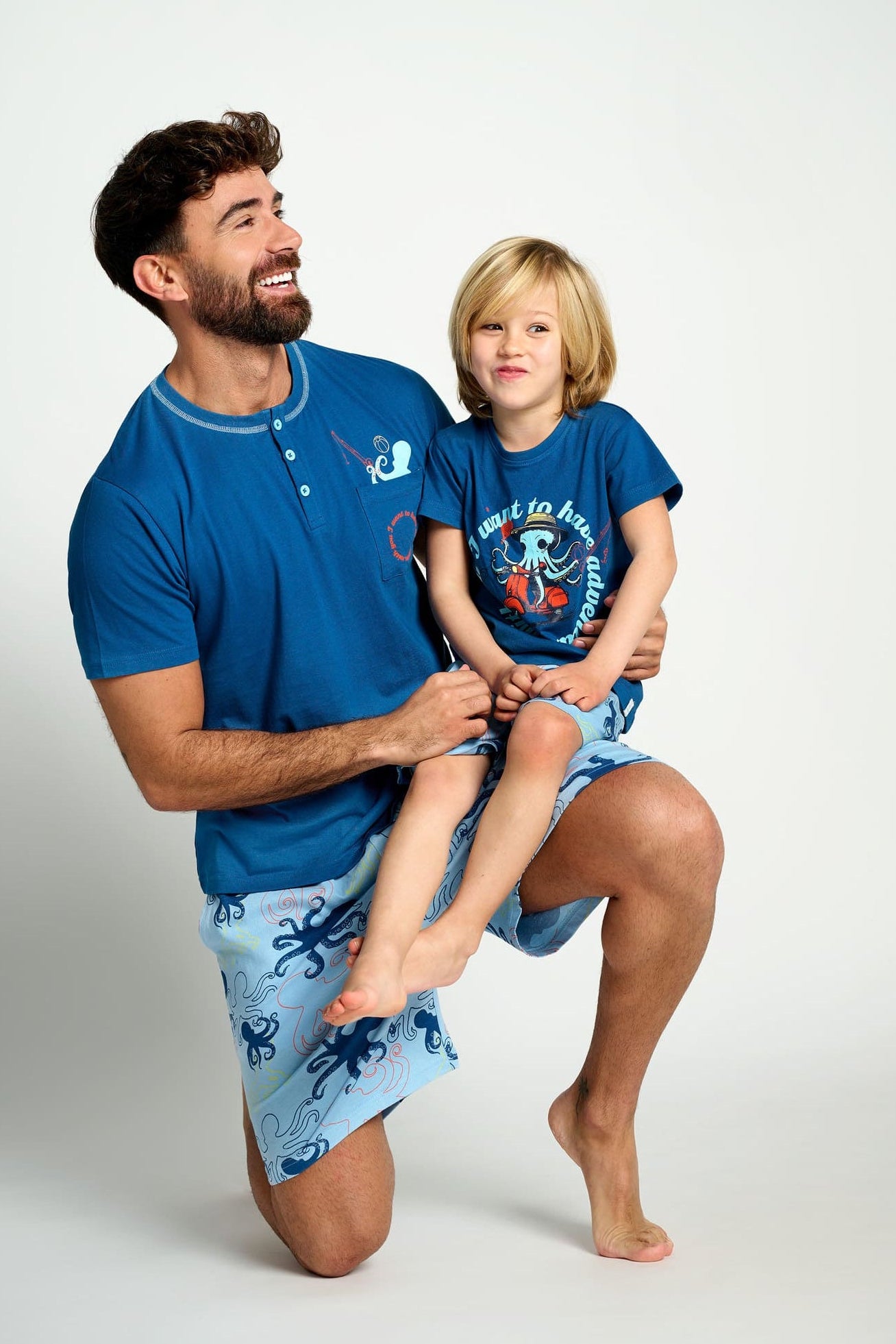 Pyjama court à imprimé pieuvre pour enfants | MUYDEMI