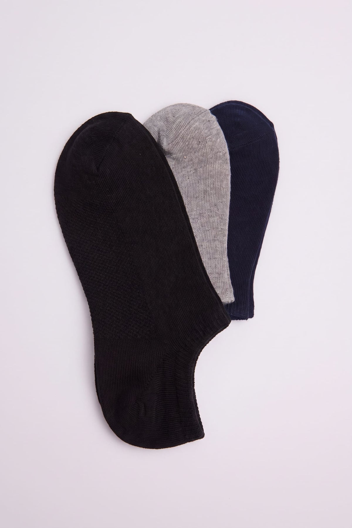Pack de 3 chaussettes pinkies respirantes de couleurs neutres [R]
