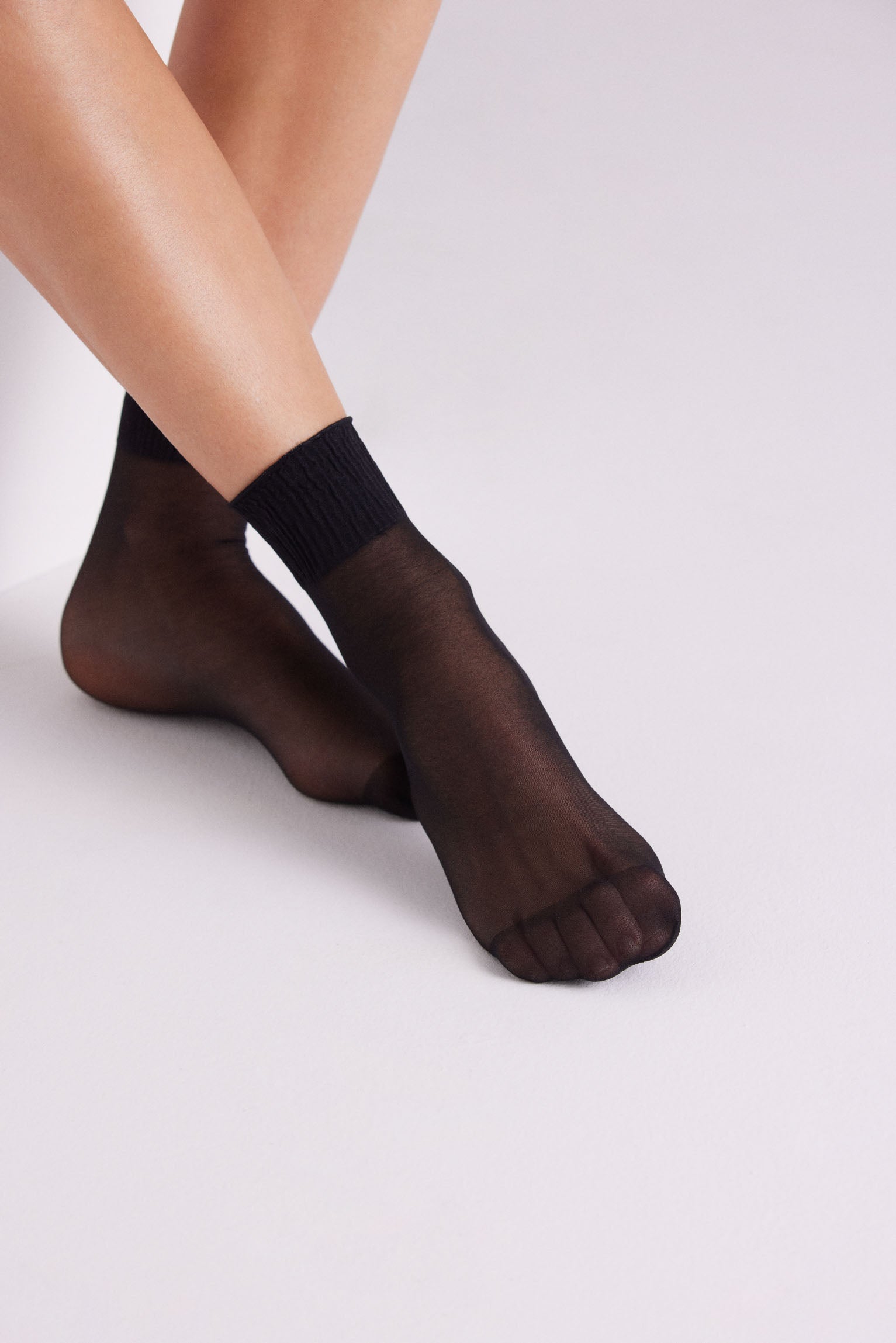 18122 1 calcetin tobillero 20 den - Negro