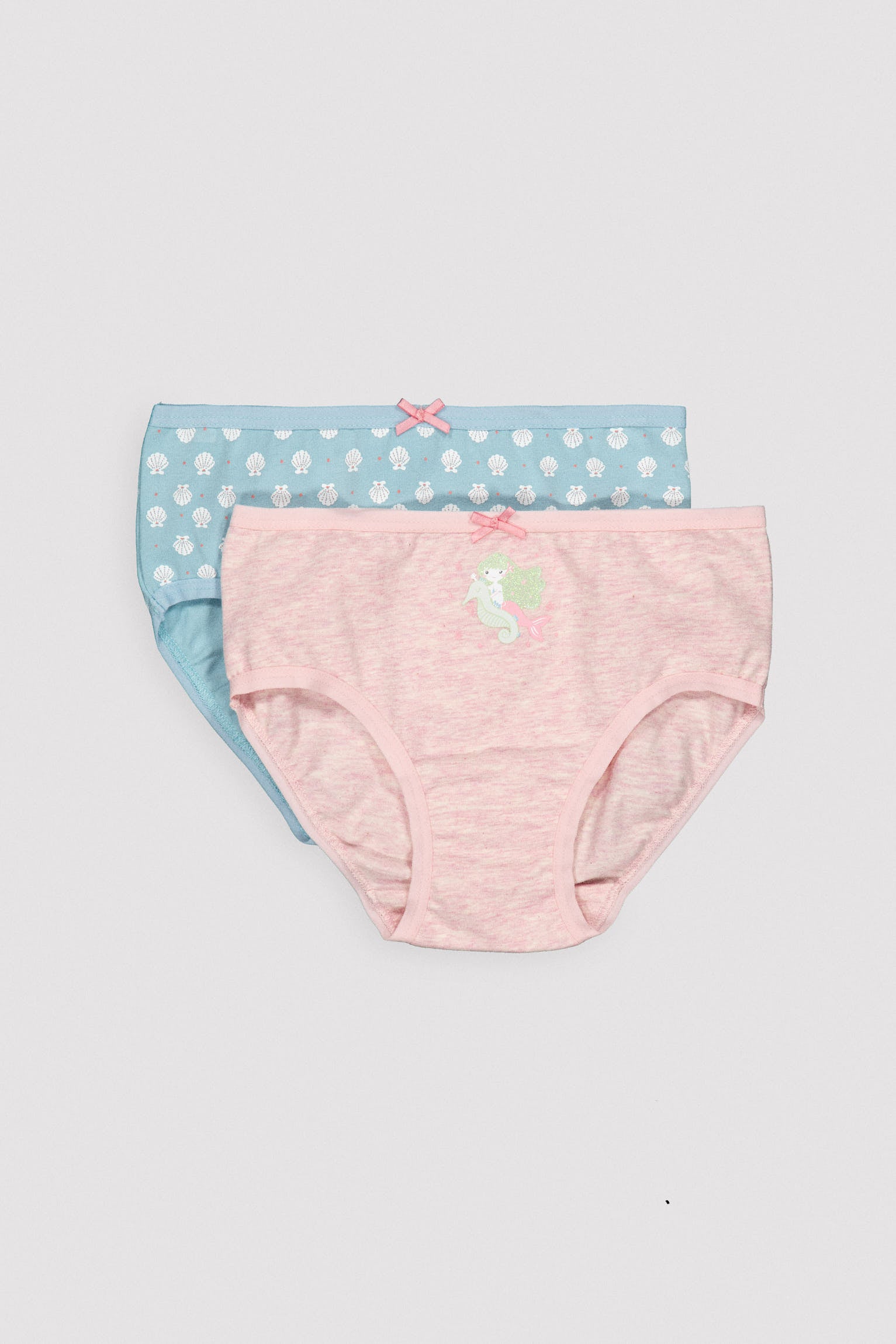 Pack de 2 bragas infantiles  estampadas sirena - Ysabel Mora